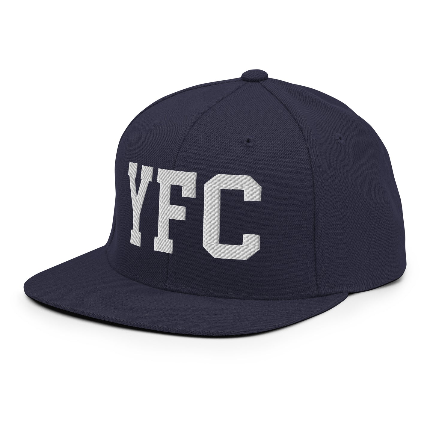 College-Style Classic Snapback Hat • White • YFC Fredericton Souvenir • YHM Designs - Image 17
