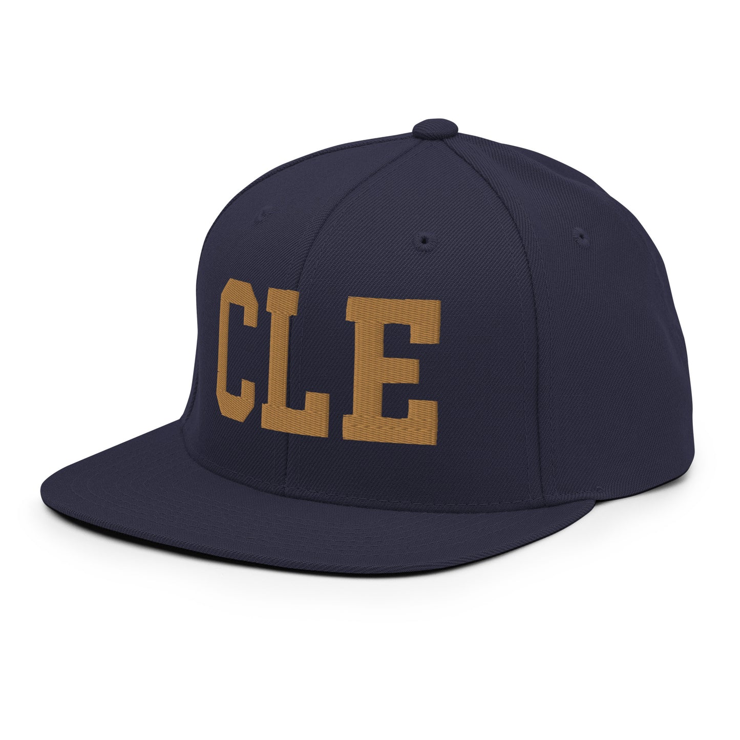 College-Style Classic Snapback Hat • Old Gold • CLE Cleveland • YHM Designs - Image 16