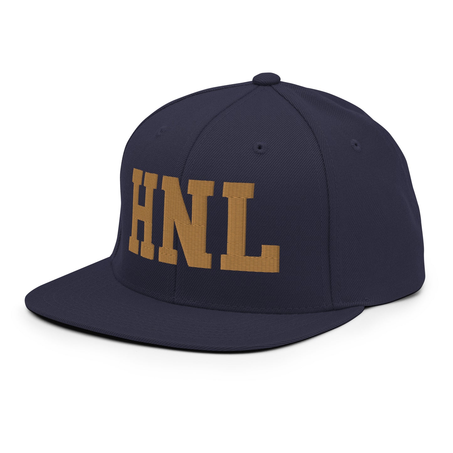 College-Style Classic Snapback Hat • Old Gold • HNL Honolulu Souvenir • YHM Designs - Image 16