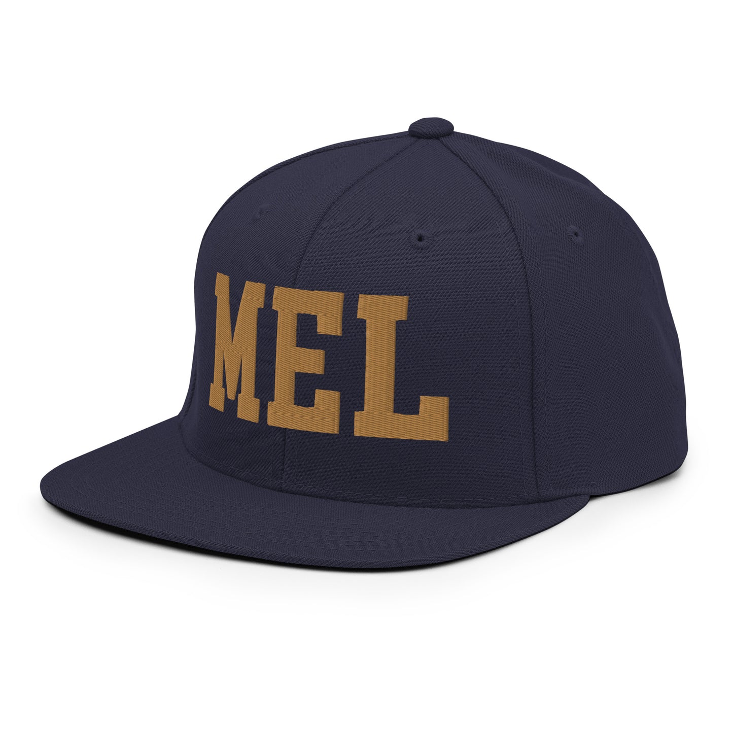 College-Style Classic Snapback Hat • Old Gold • MEL Melbourne • YHM Designs - Image 16