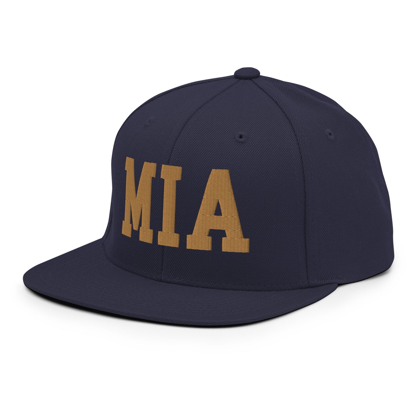 College-Style Classic Snapback Hat • Old Gold • MIA Miami • YHM Designs - Image 16