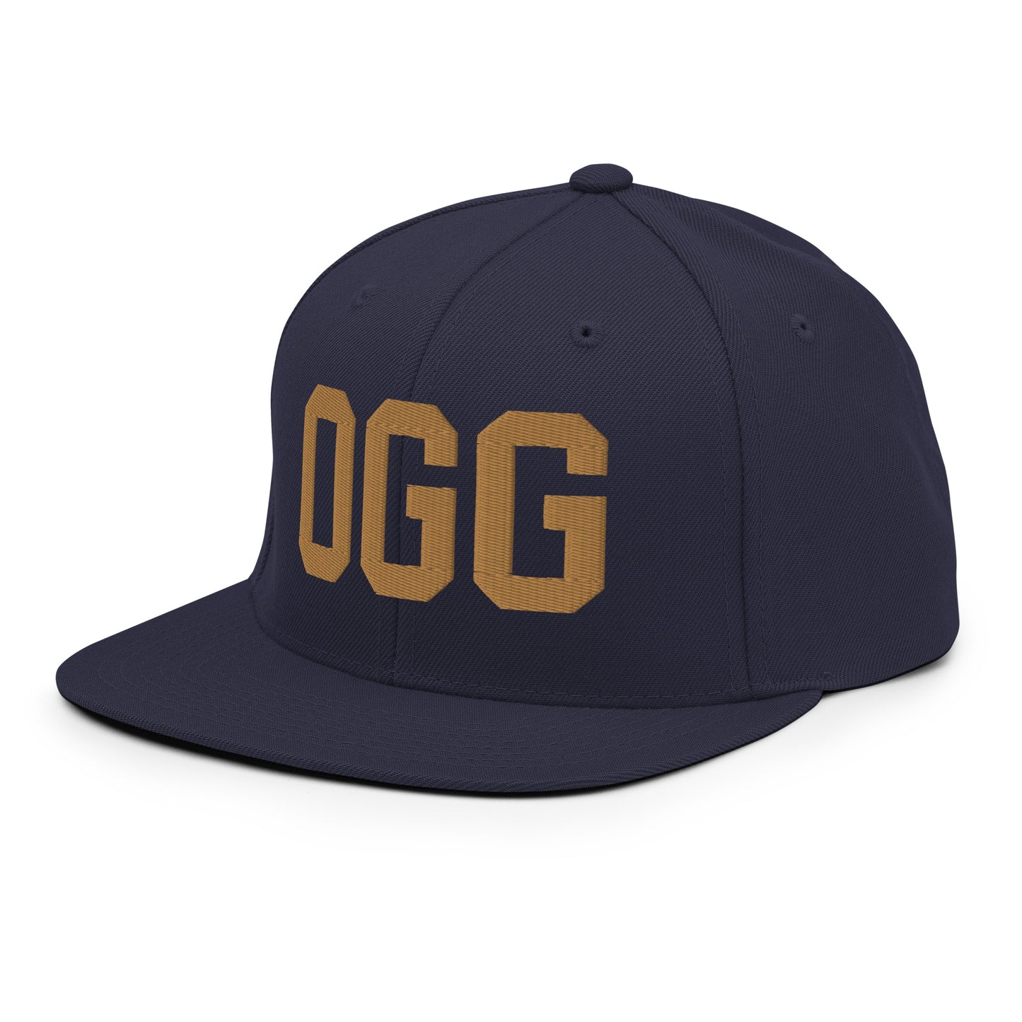College-Style Classic Snapback Hat • Old Gold • OGG Maui Souvenir • YHM Designs - Image 16