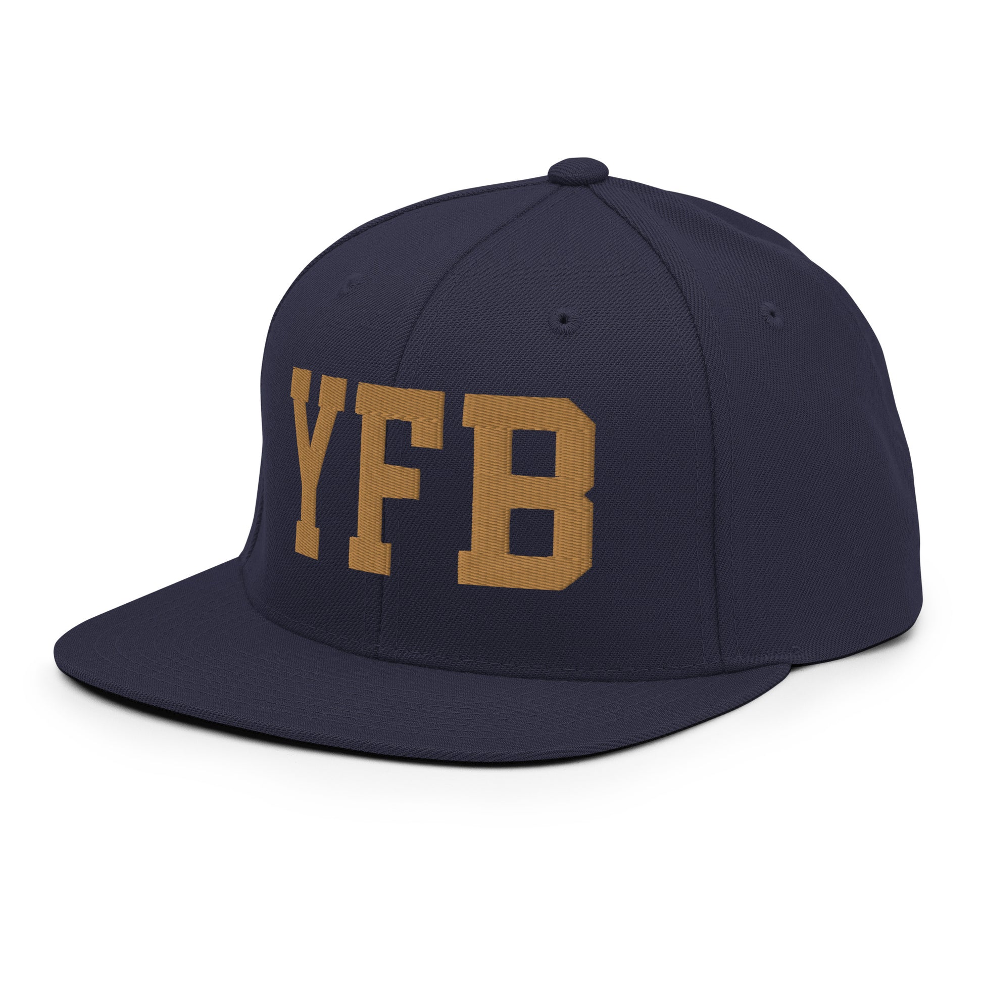 College-Style Classic Snapback Hat • Old Gold • YFB Iqaluit Souvenir • YHM Designs - Image 16