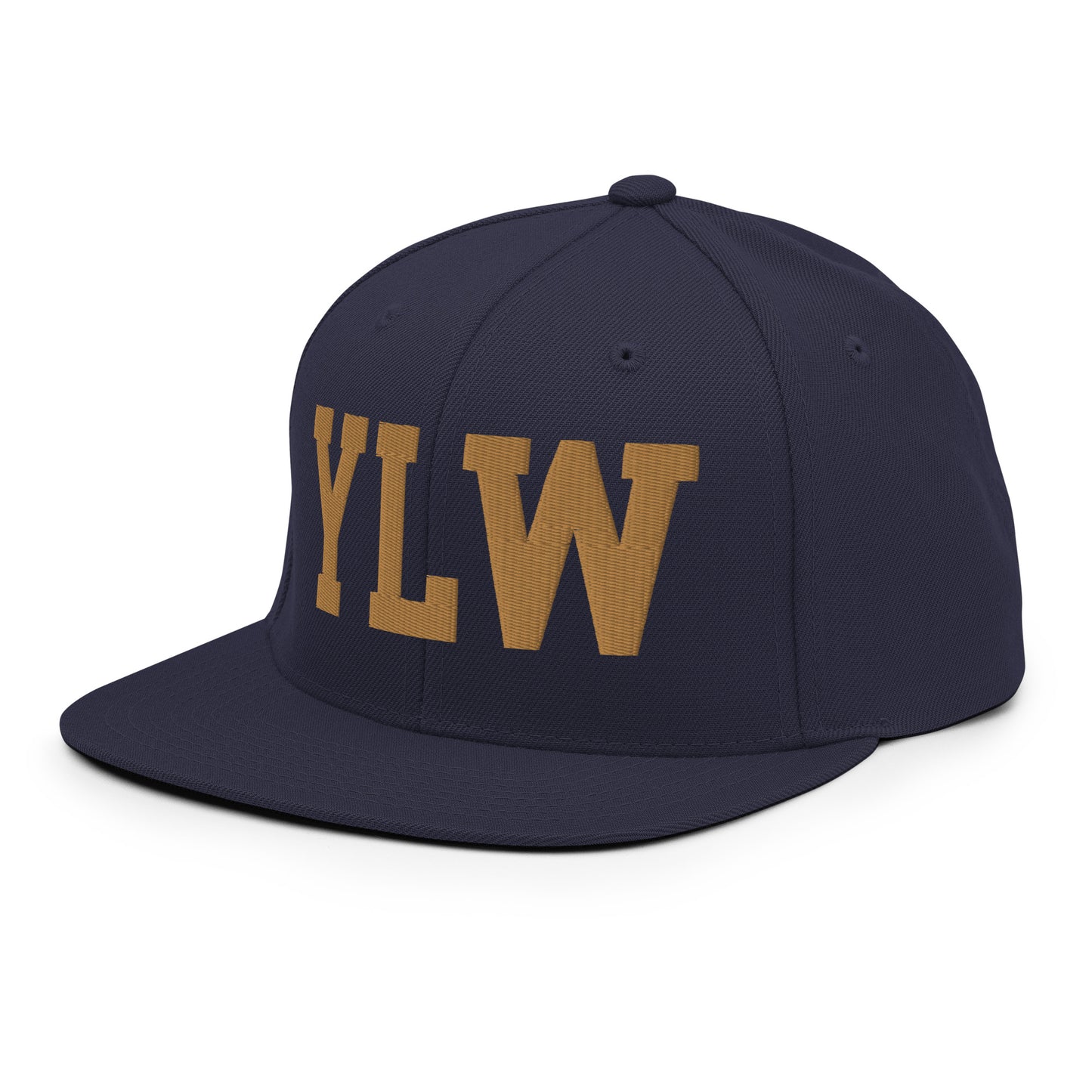 College-Style Classic Snapback Hat • Old Gold • YLW Kelowna Souvenir • YHM Designs - Image 16