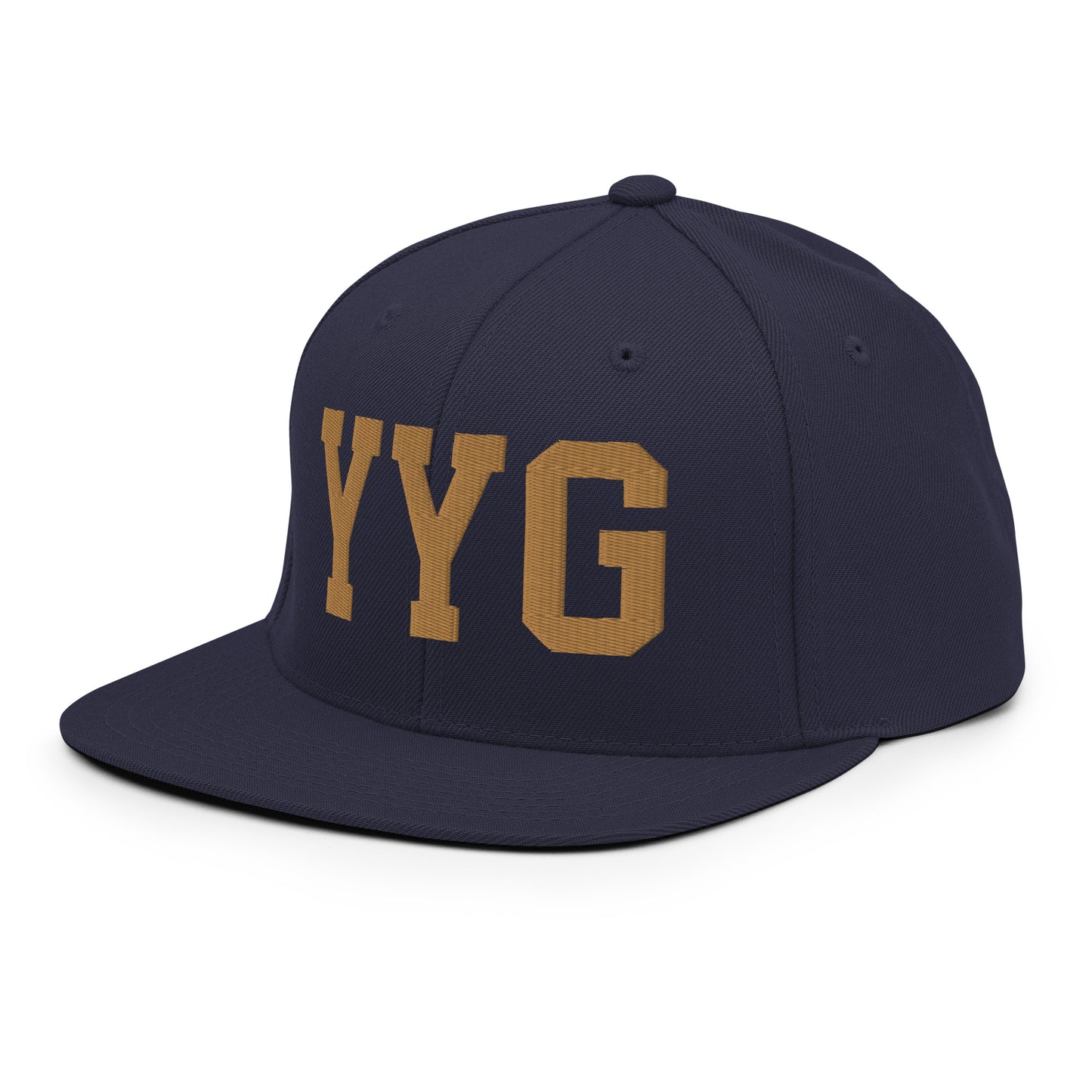 College-Style Classic Snapback Hat • Old Gold • YYG Charlottetown • YHM Designs - Image 16