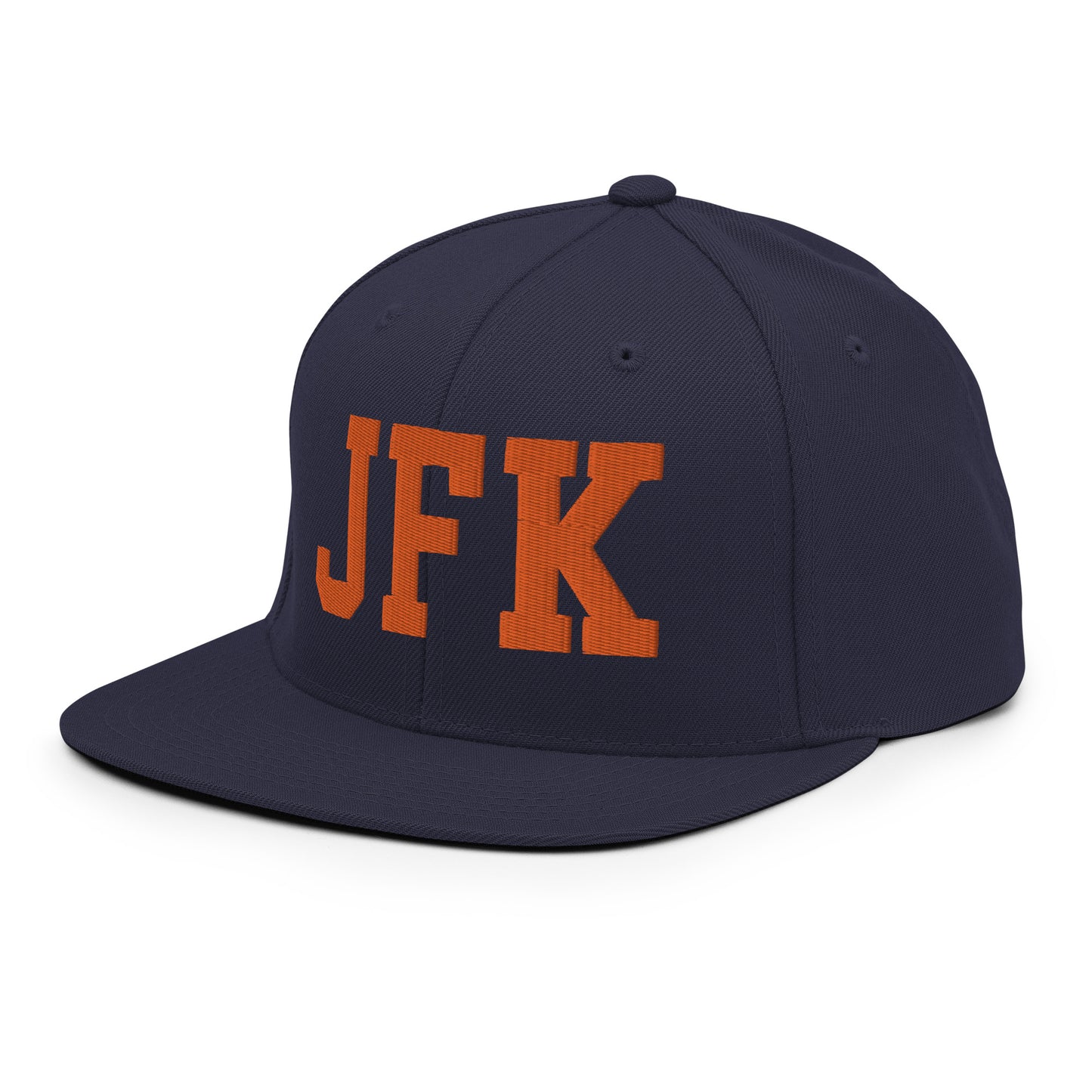 College-Style Classic Snapback Hat • Orange • JFK New York City • YHM Designs - Image 21