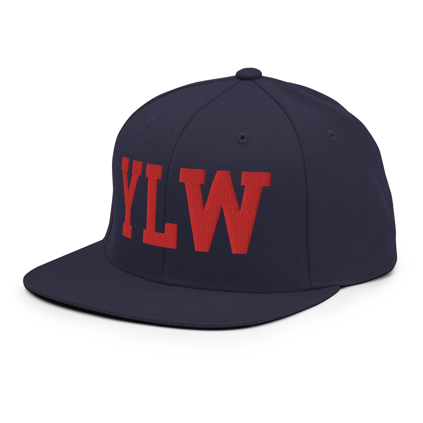 College-Style Classic Snapback Hat • Red • YLW Kelowna • YHM Designs - Image 17