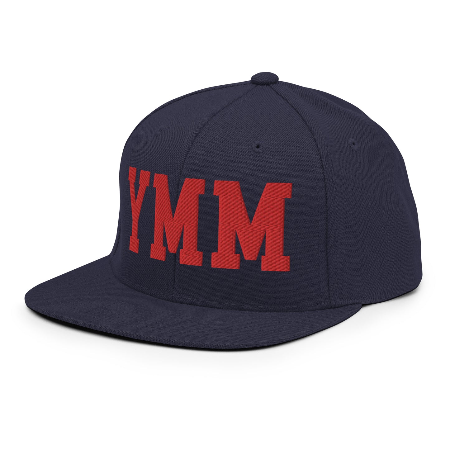 College-Style Classic Snapback Hat • Red • YMM Fort McMurray • YHM Designs - Image 17