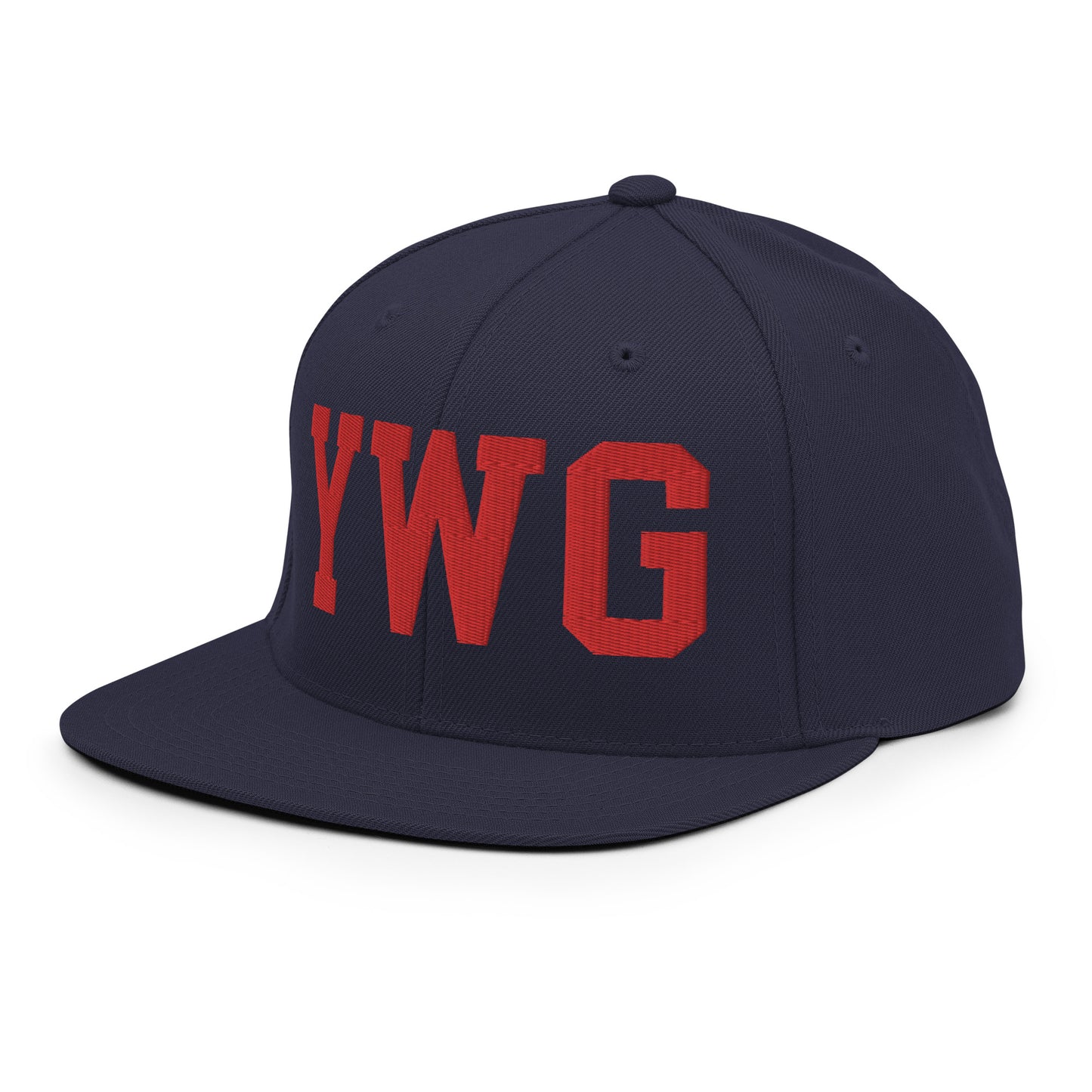 College-Style Classic Snapback Hat • Red • YWG Winnipeg • YHM Designs - Image 17