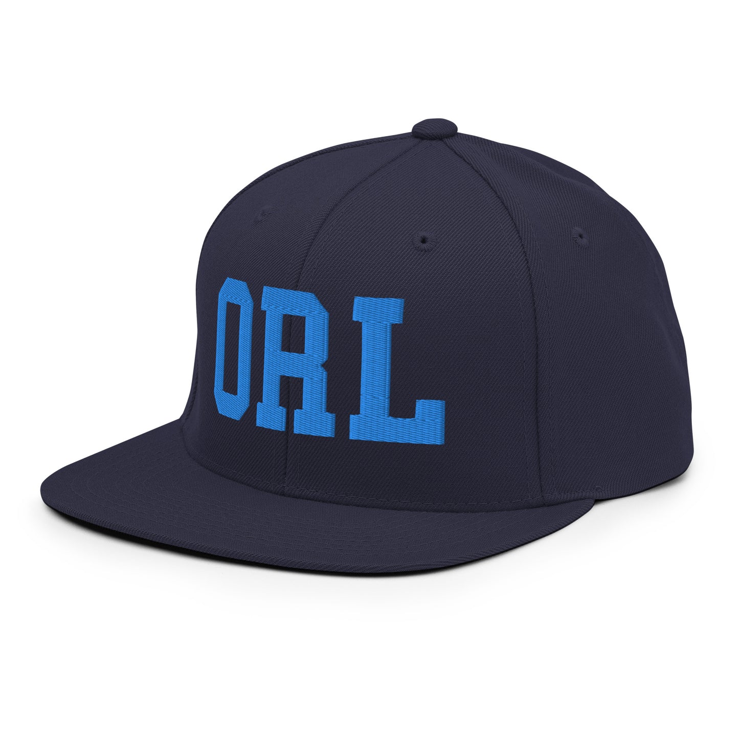College-Style Classic Snapback Hat • Aqua Blue • ORL Orlando • YHM Designs - Image 01