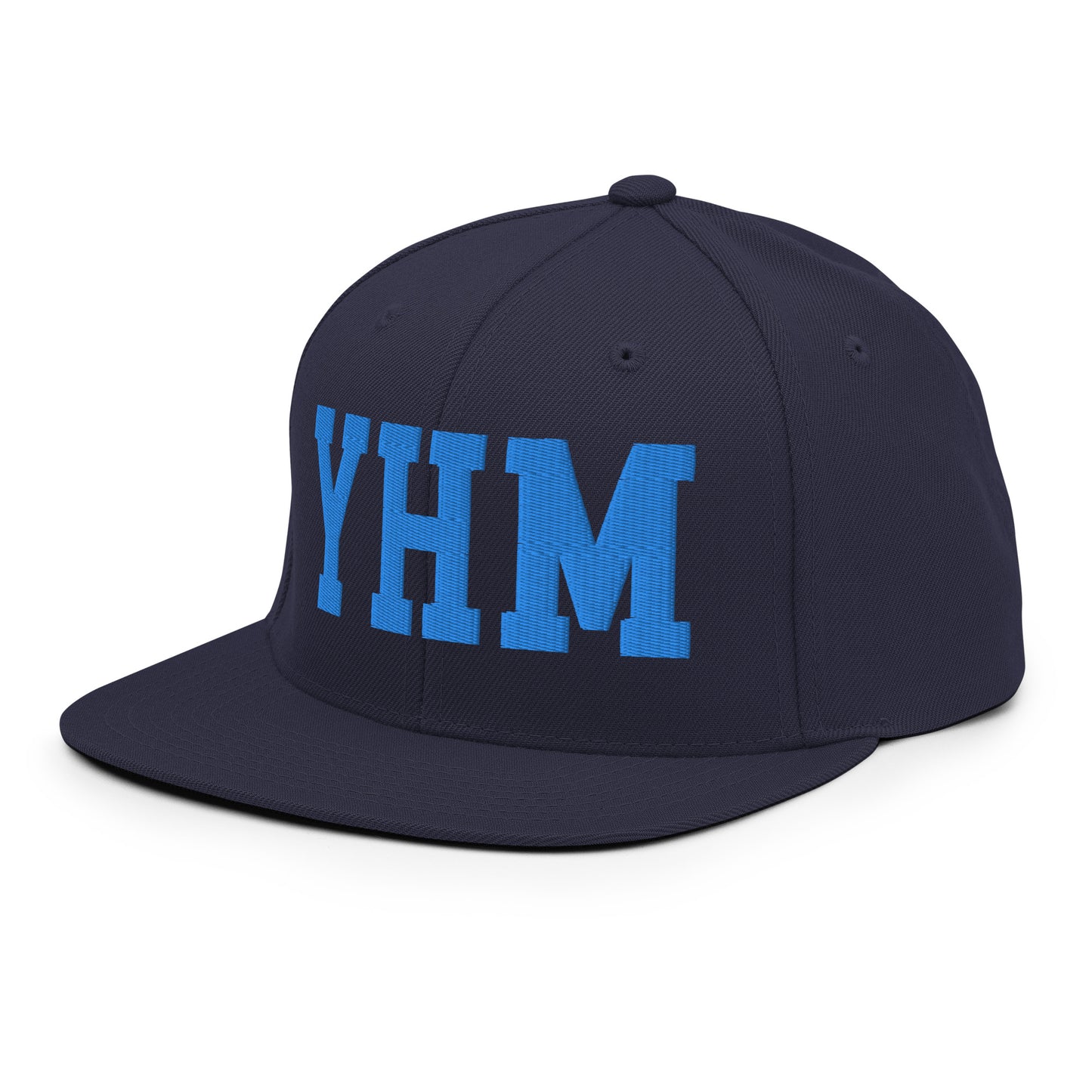 College-Style Classic Snapback Hat • Aqua Blue • YHM Hamilton • YHM Designs - Image 01
