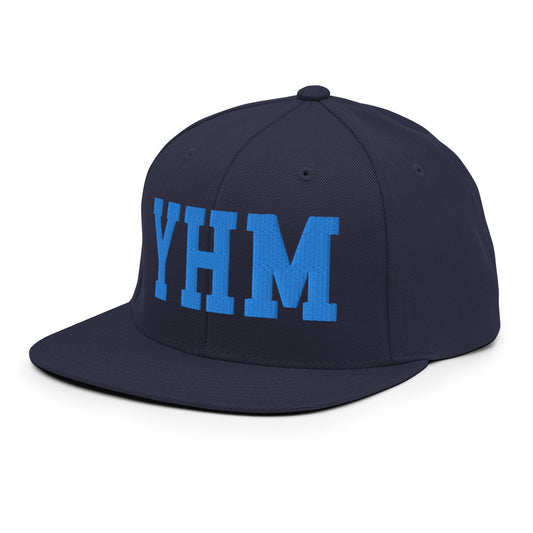 College-Style Classic Snapback Hat • Aqua Blue • YHM Hamilton Souvenir • YHM Designs - Image 01
