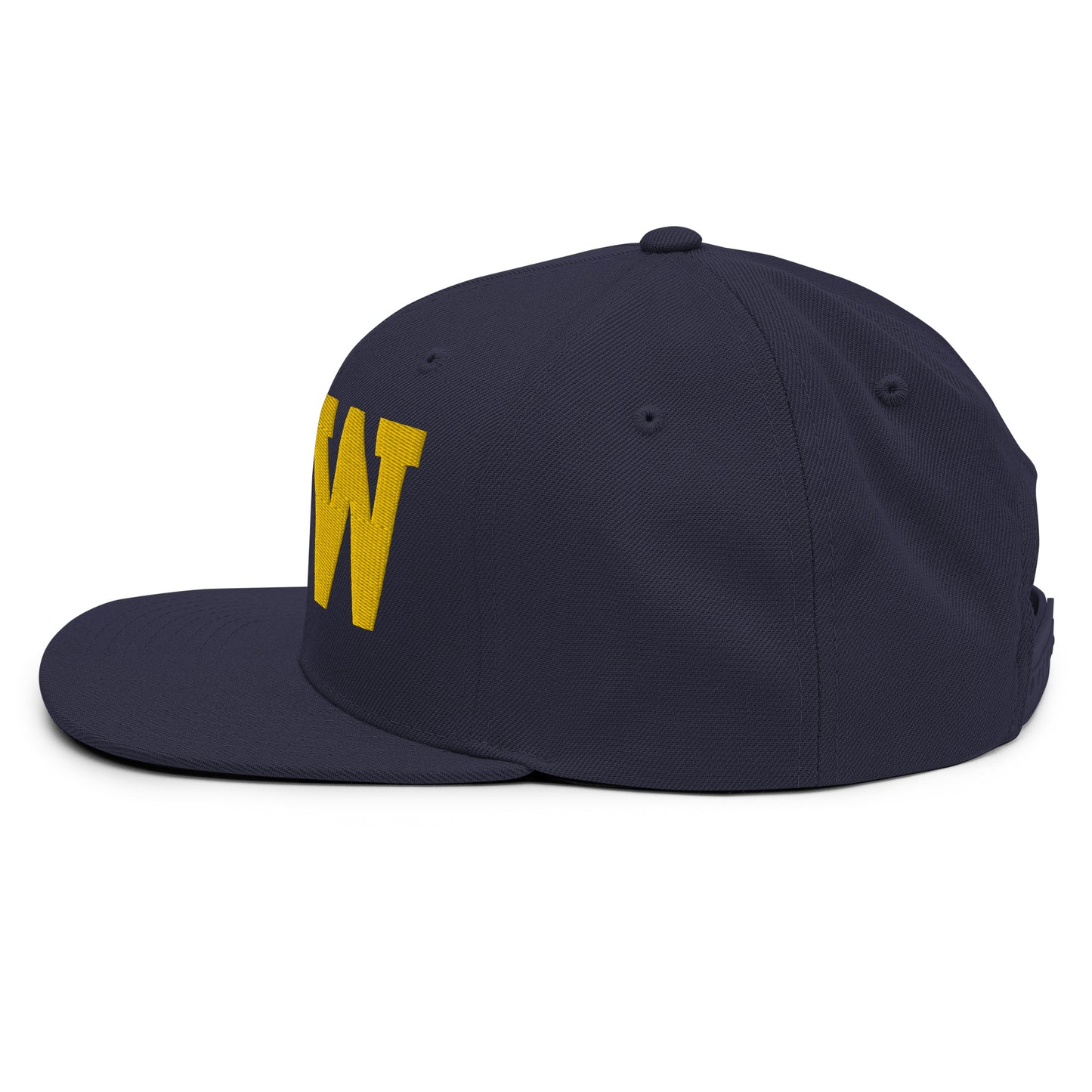 College-Style Classic Snapback Hat • Gold • DTW Detroit • YHM Designs - Image 13