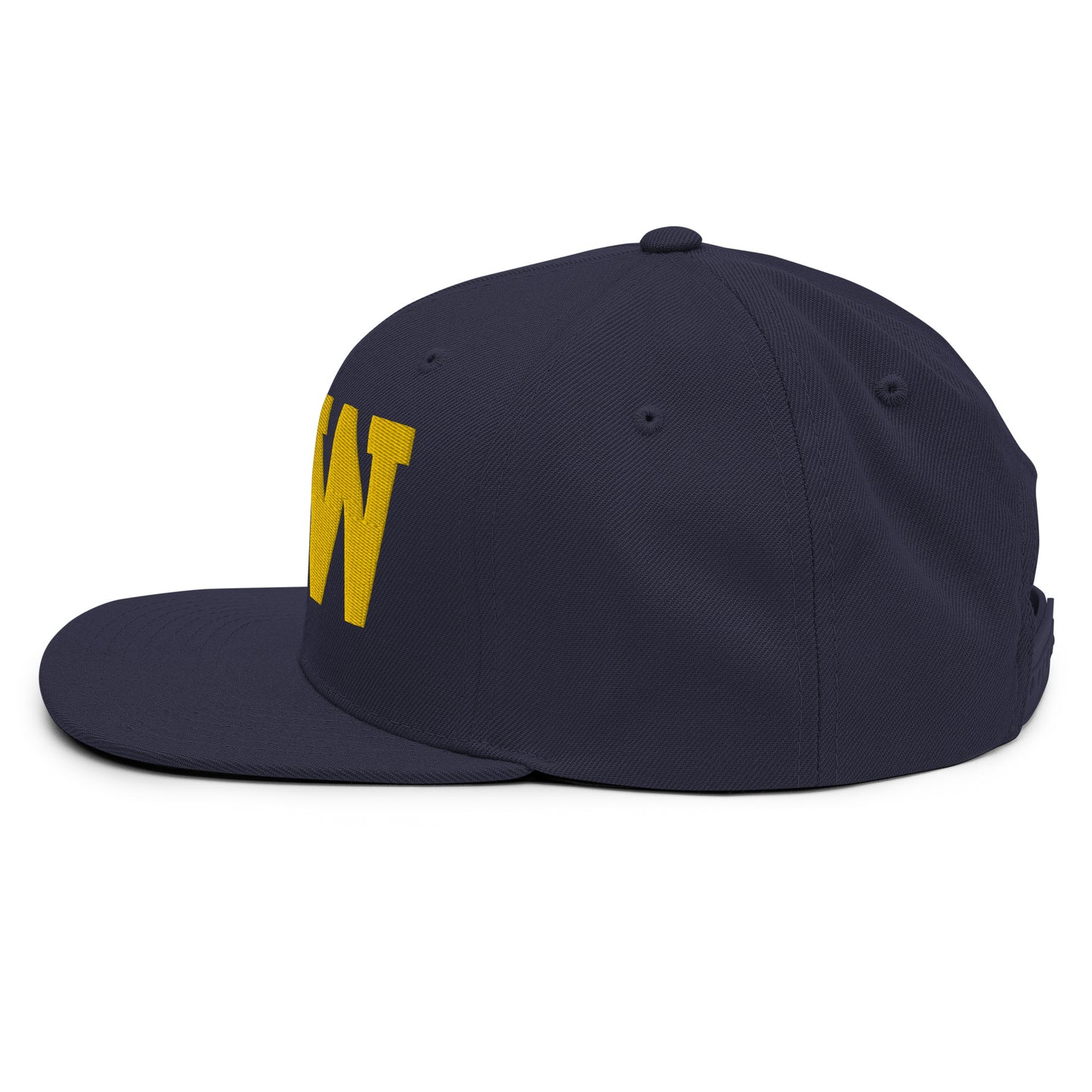 College-Style Classic Snapback Hat • Gold • YLW Kelowna • YHM Designs - Image 13
