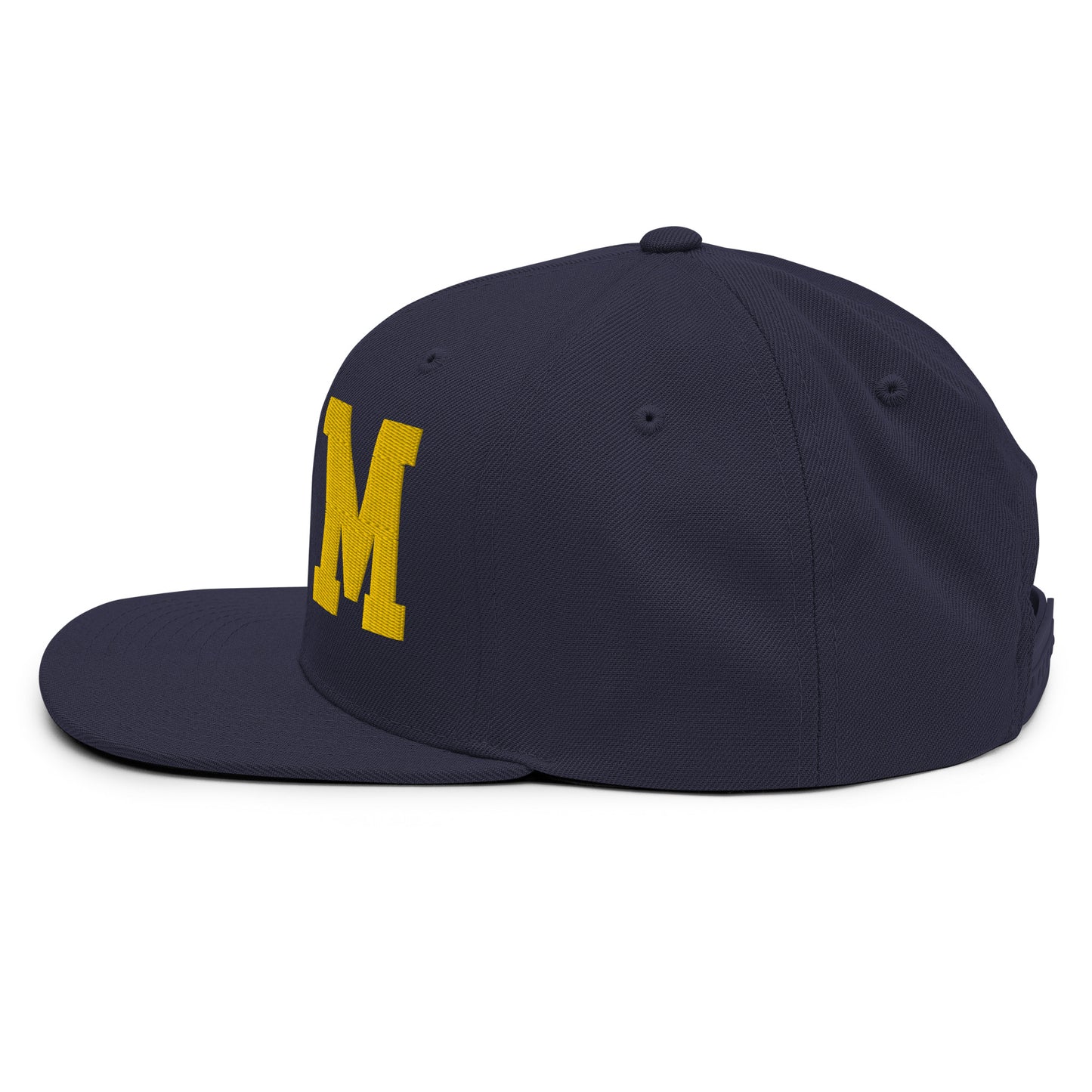 College-Style Classic Snapback Hat • Gold • YMM Fort McMurray • YHM Designs - Image 13