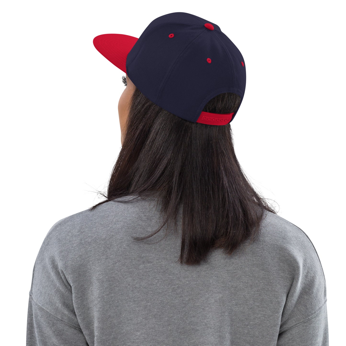 College-Style Classic Snapback Hat • White • PHX Phoenix • YHM Designs - Image 03