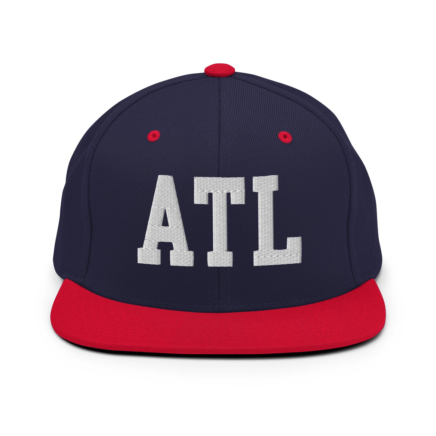 College-Style Classic Snapback Hat • White • ATL Atlanta Souvenir • YHM Designs - Image 19