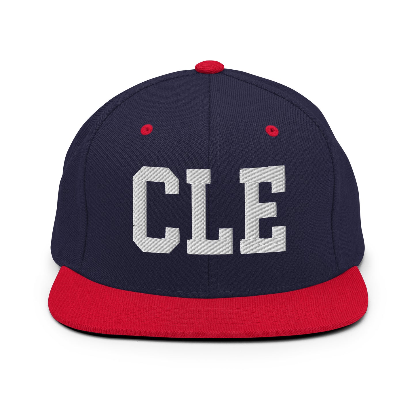College-Style Classic Snapback Hat • White • CLE Cleveland • YHM Designs - Image 19