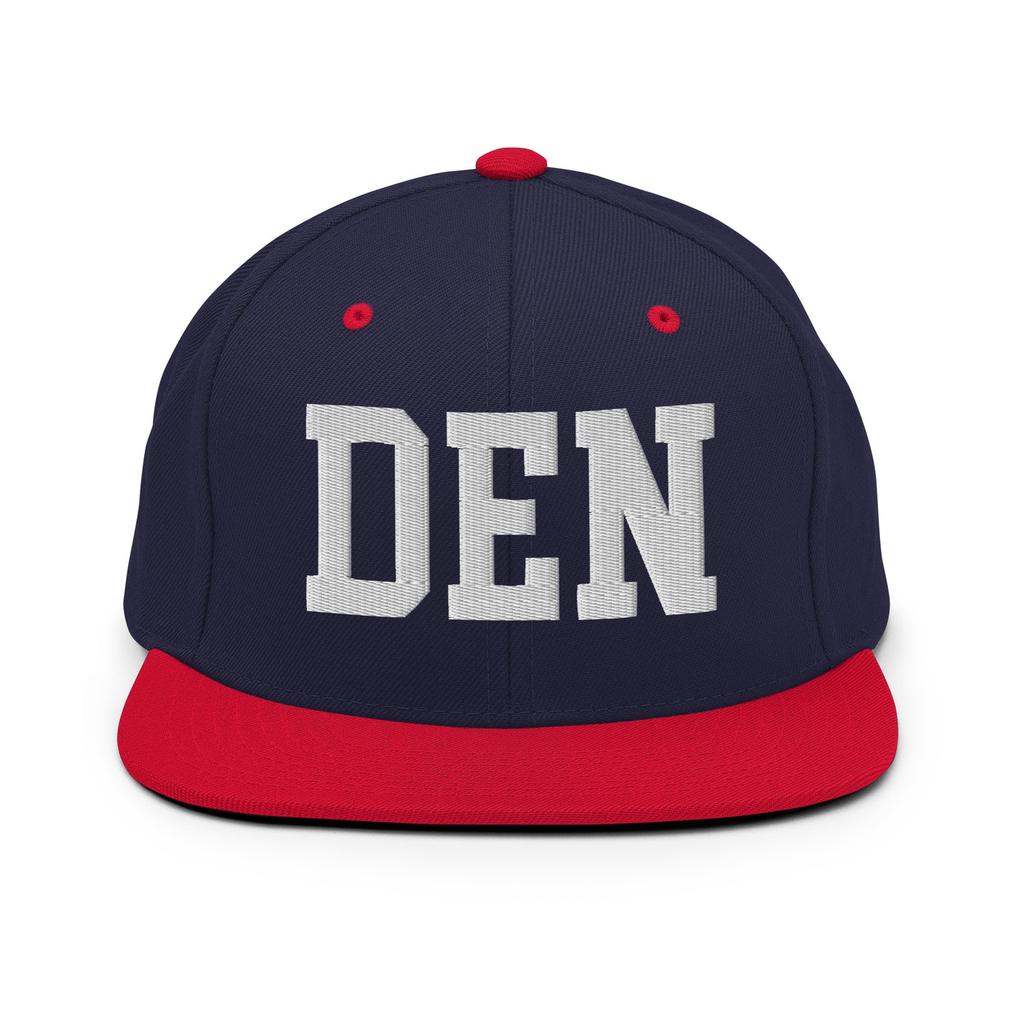 College-Style Classic Snapback Hat • White • DEN Denver • YHM Designs - Image 19