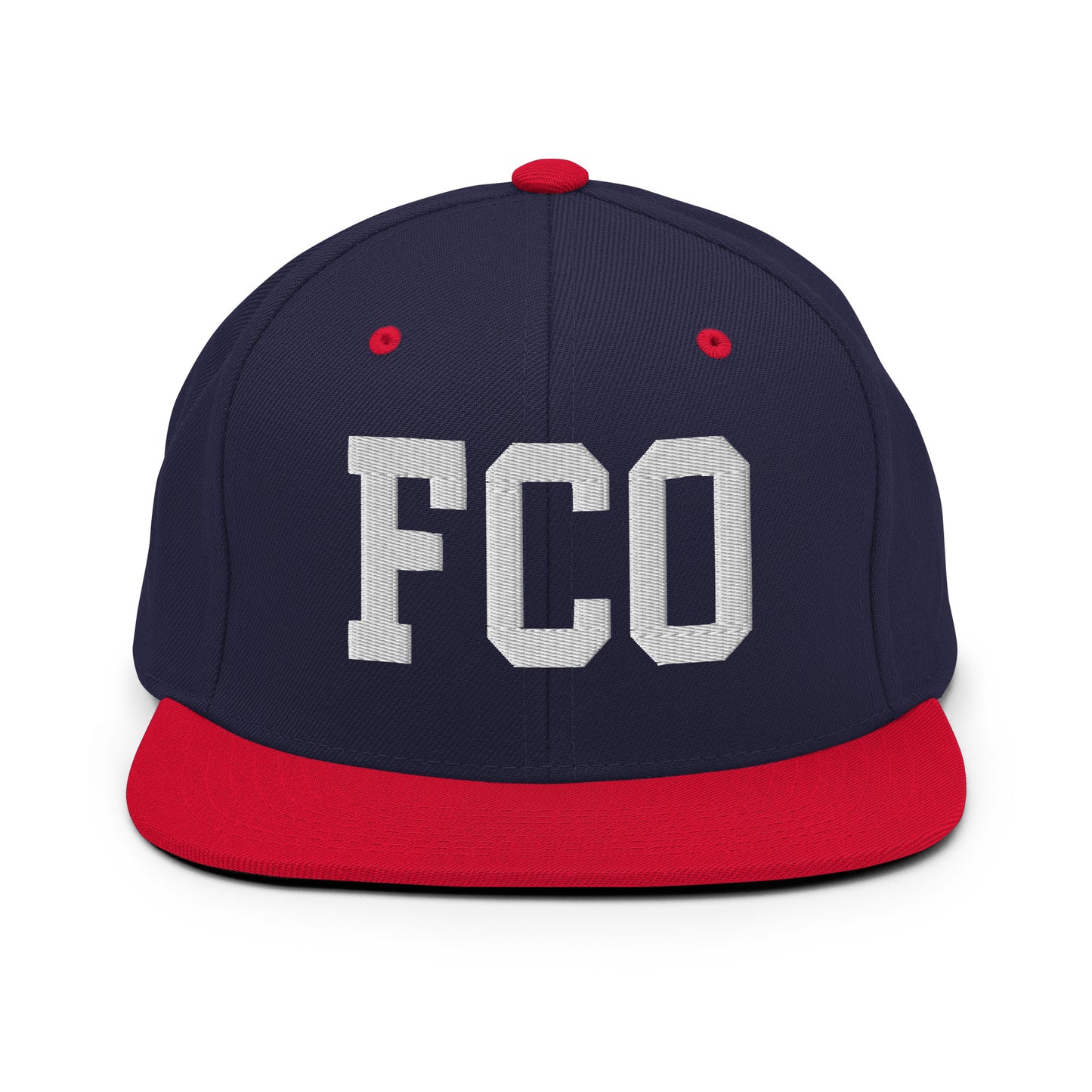 College-Style Classic Snapback Hat • White • FCO Rome • YHM Designs - Image 19