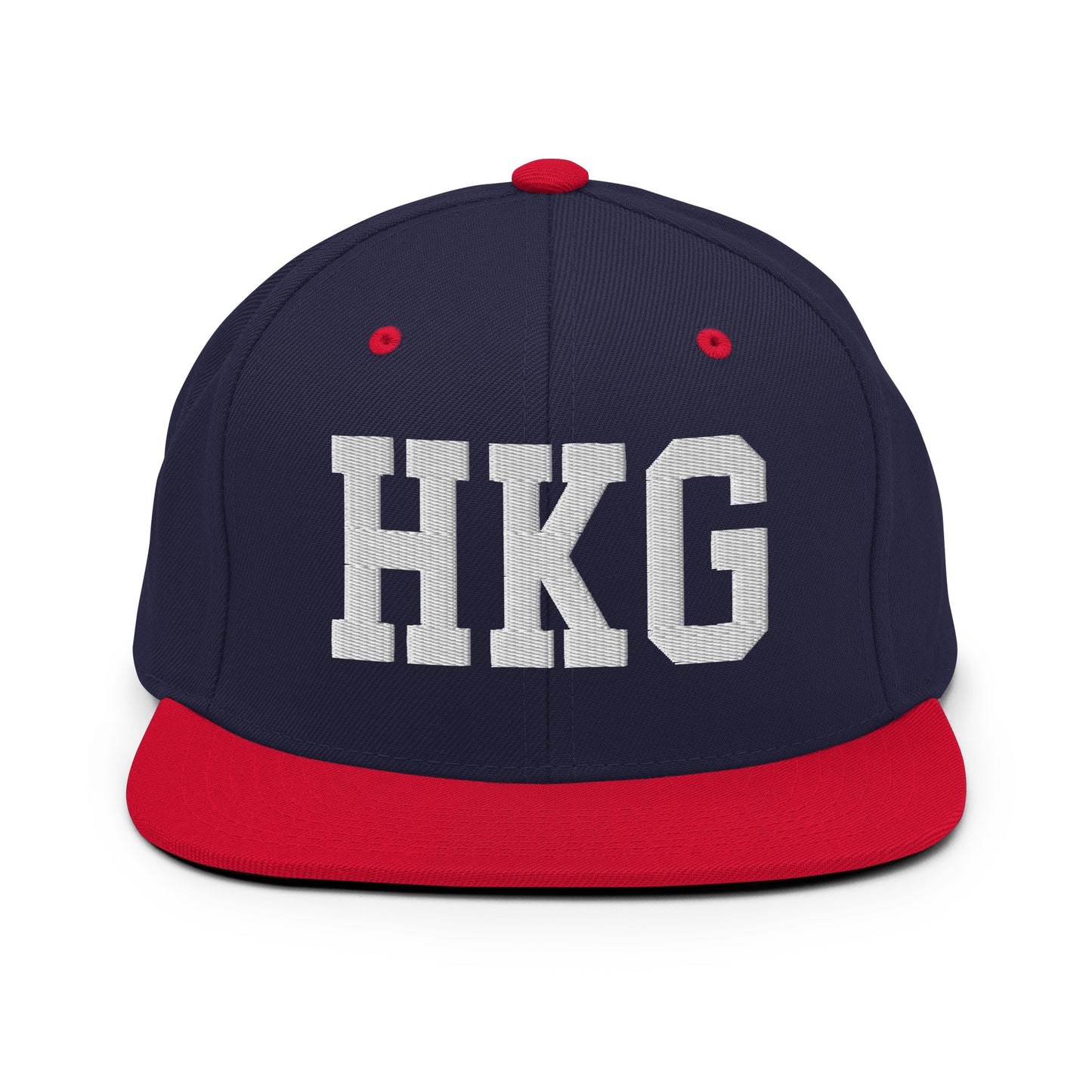 College-Style Classic Snapback Hat • White • HKG Hong Kong • YHM Designs - Image 19