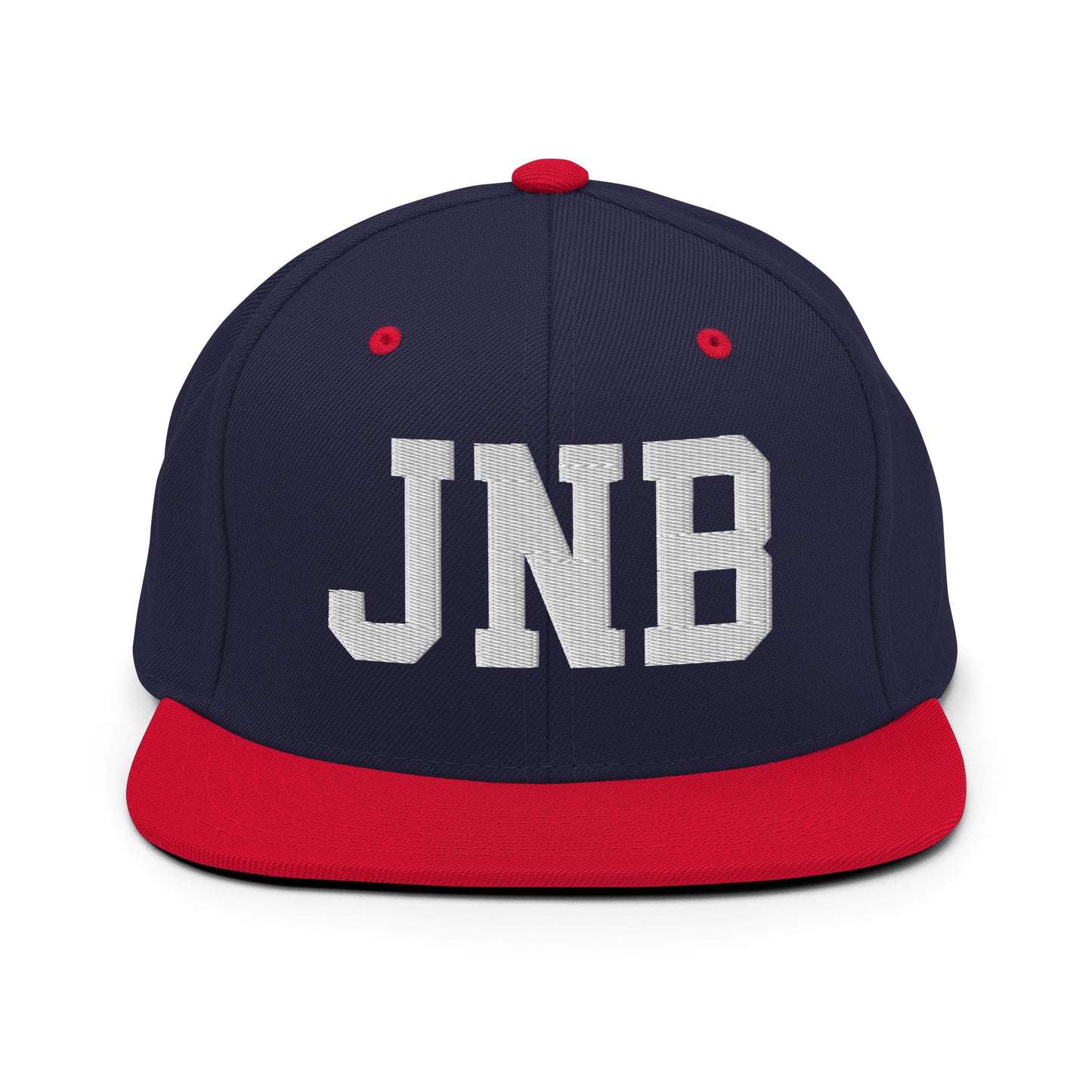 College-Style Classic Snapback Hat • White • JNB Johannesburg • YHM Designs - Image 19