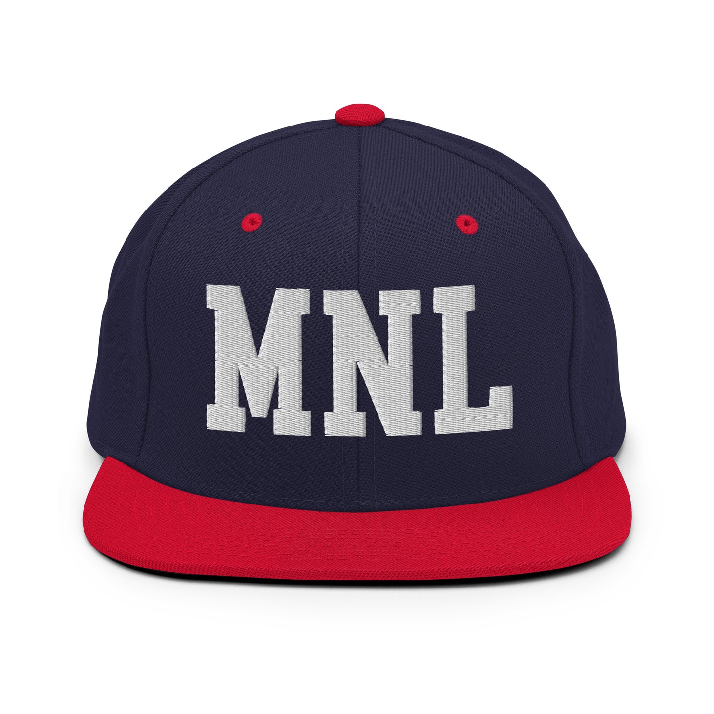 College-Style Classic Snapback Hat • White • MNL Manila Souvenir • YHM Designs - Image 19