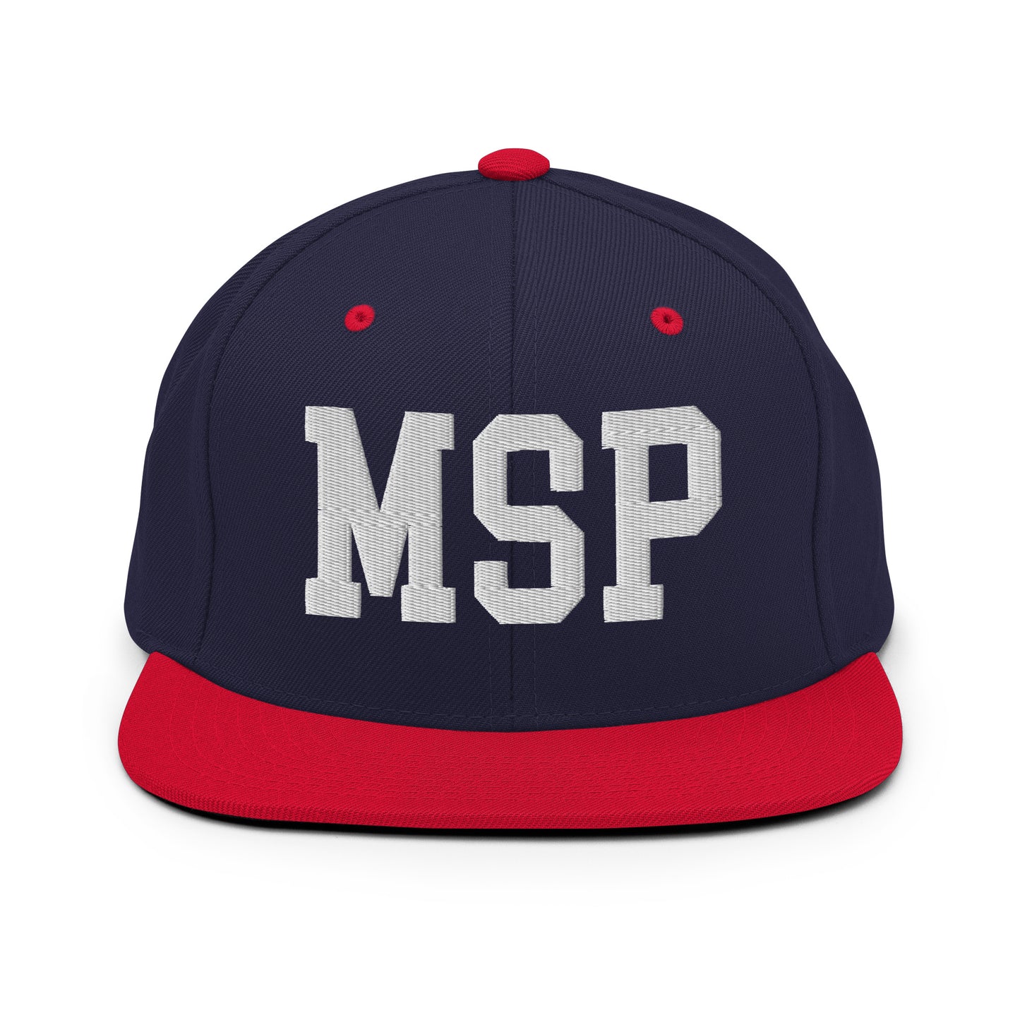 College-Style Classic Snapback Hat • White • MSP Minneapolis • YHM Designs - Image 19