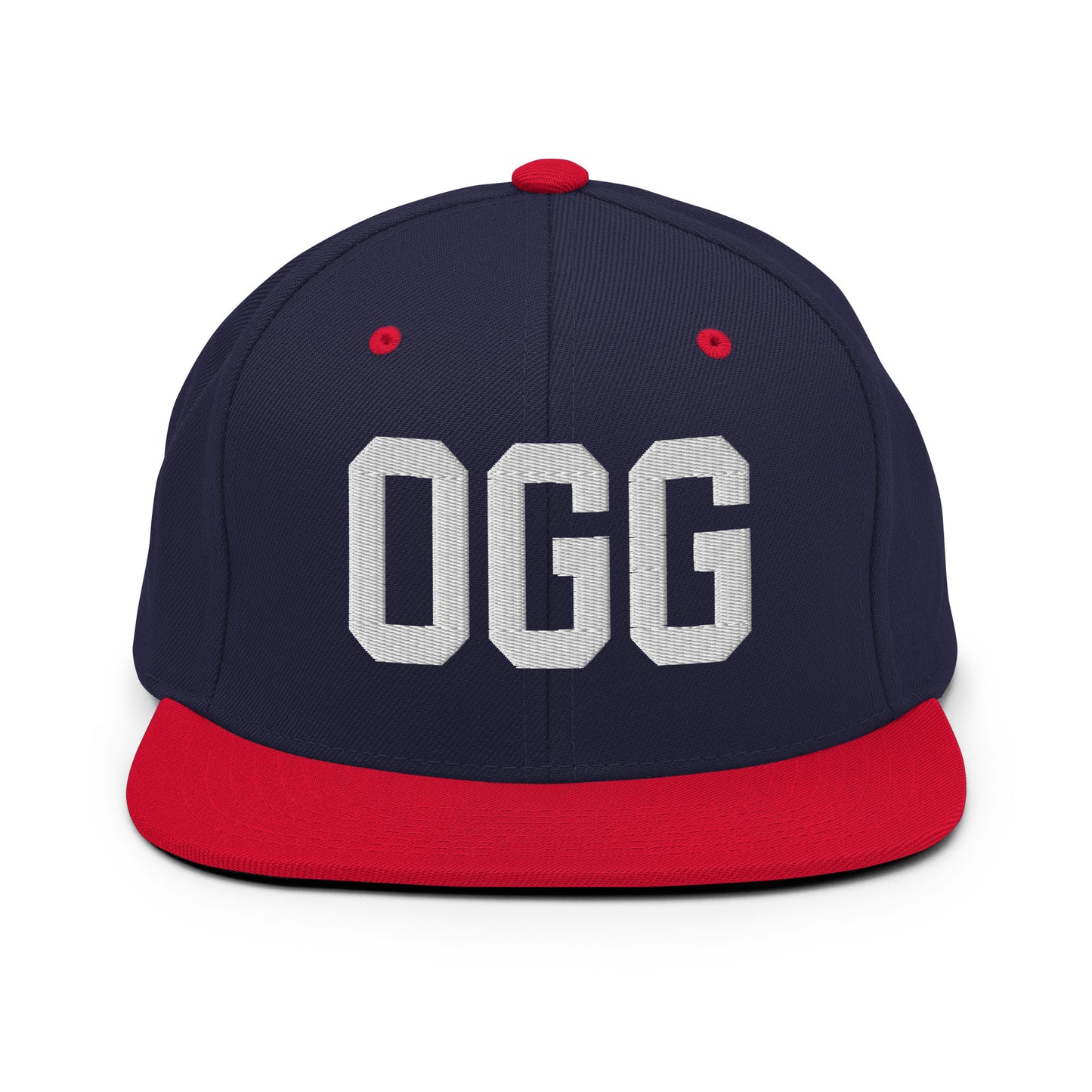 College-Style Classic Snapback Hat • White • OGG Maui Souvenir • YHM Designs - Image 19