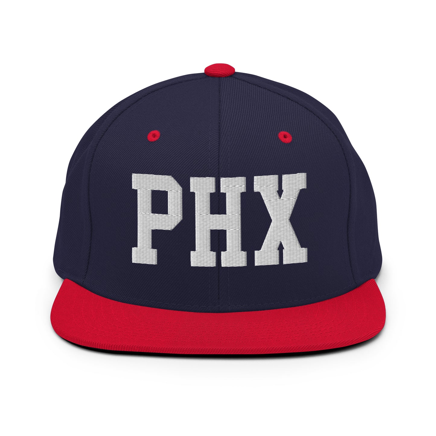 College-Style Classic Snapback Hat • White • PHX Phoenix • YHM Designs - Image 19