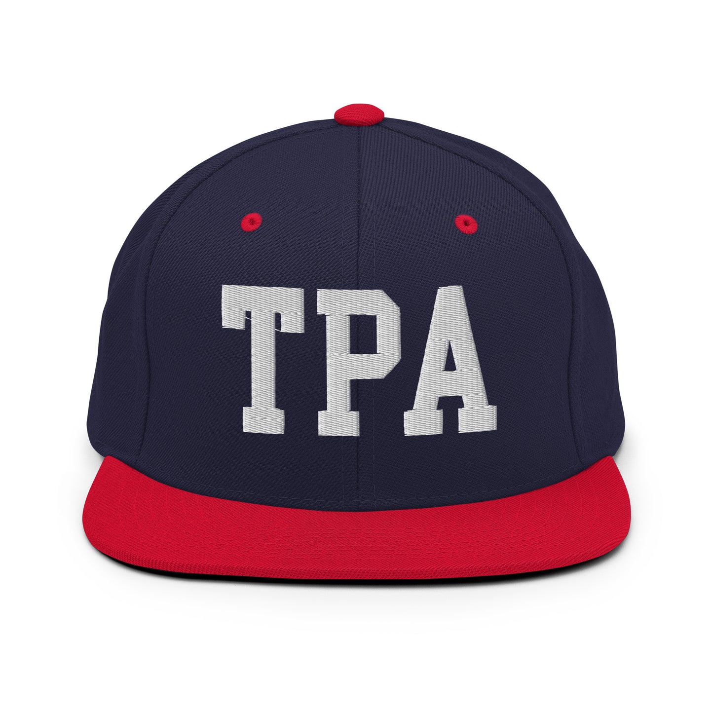 College-Style Classic Snapback Hat • White • TPA Tampa • YHM Designs - Image 19