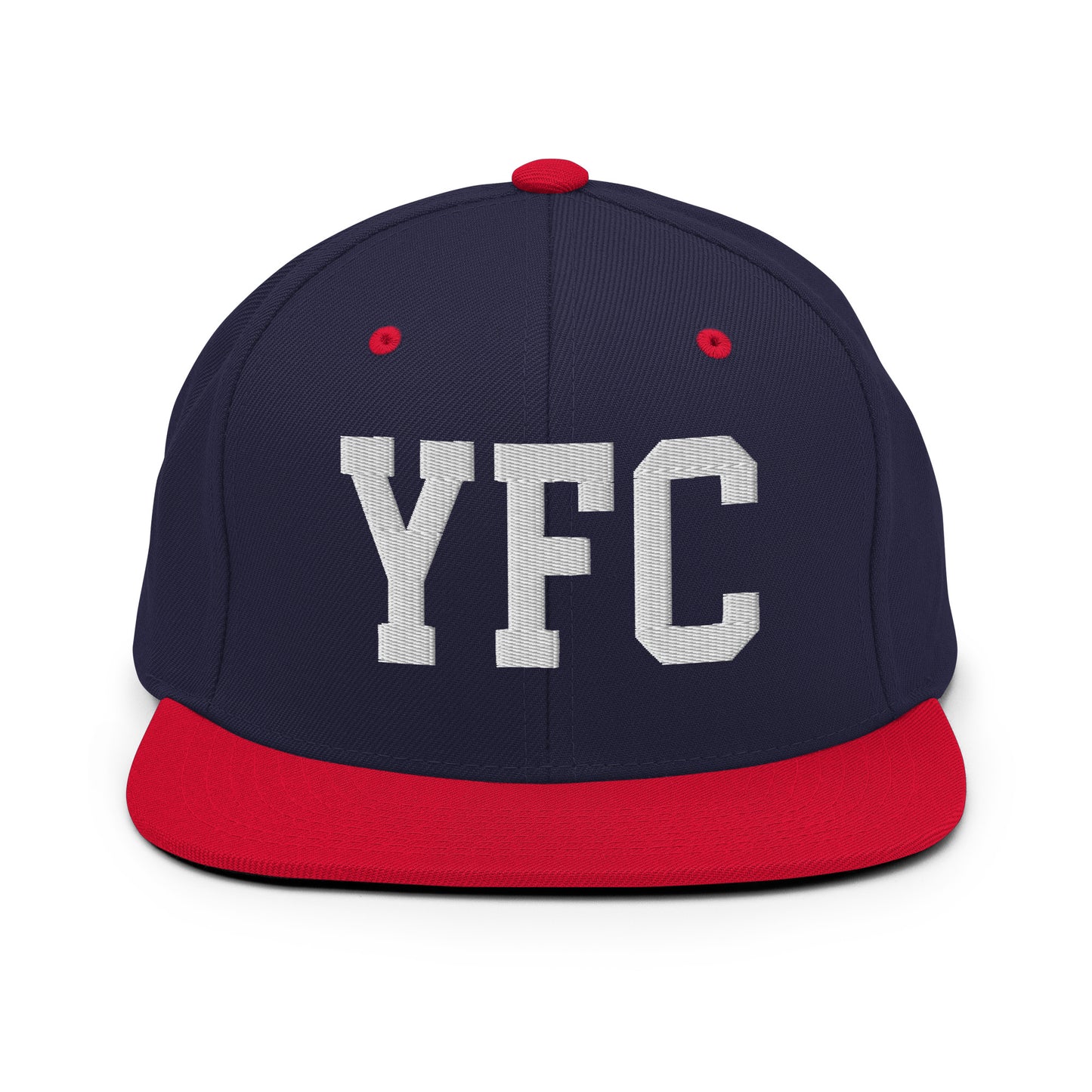 College-Style Classic Snapback Hat • White • YFC Fredericton Souvenir • YHM Designs - Image 19