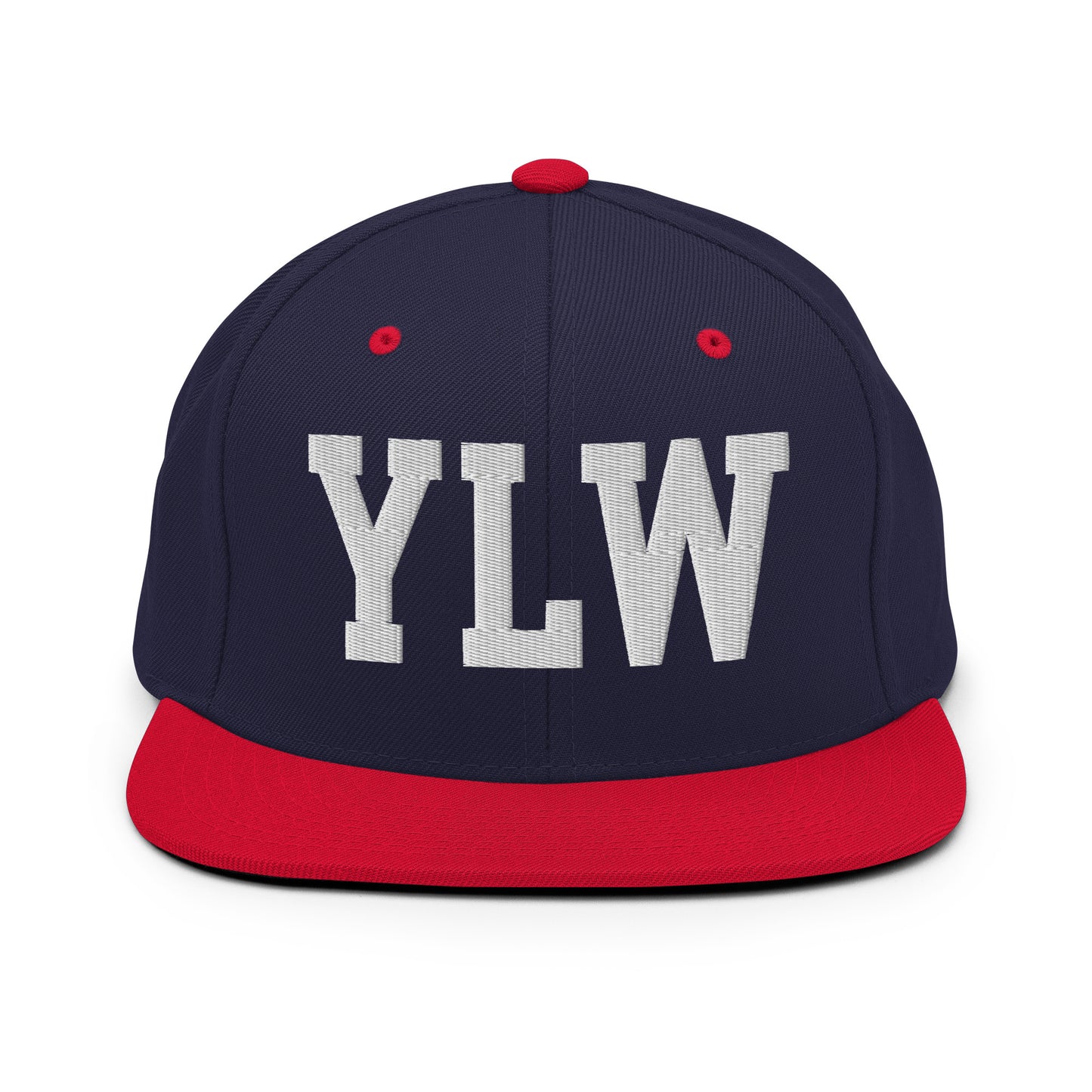 College-Style Classic Snapback Hat • White • YLW Kelowna Souvenir • YHM Designs - Image 19