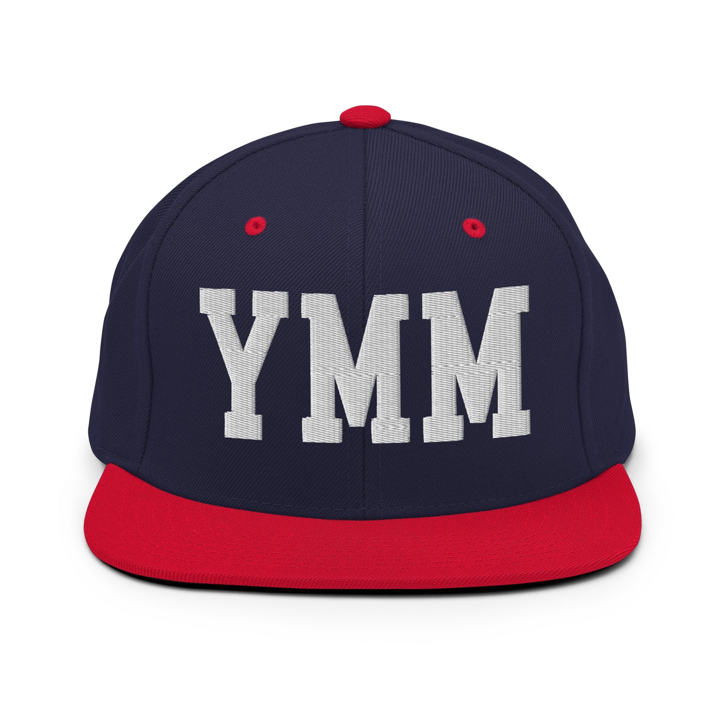 College-Style Classic Snapback Hat • White • YMM Fort McMurray • YHM Designs - Image 19