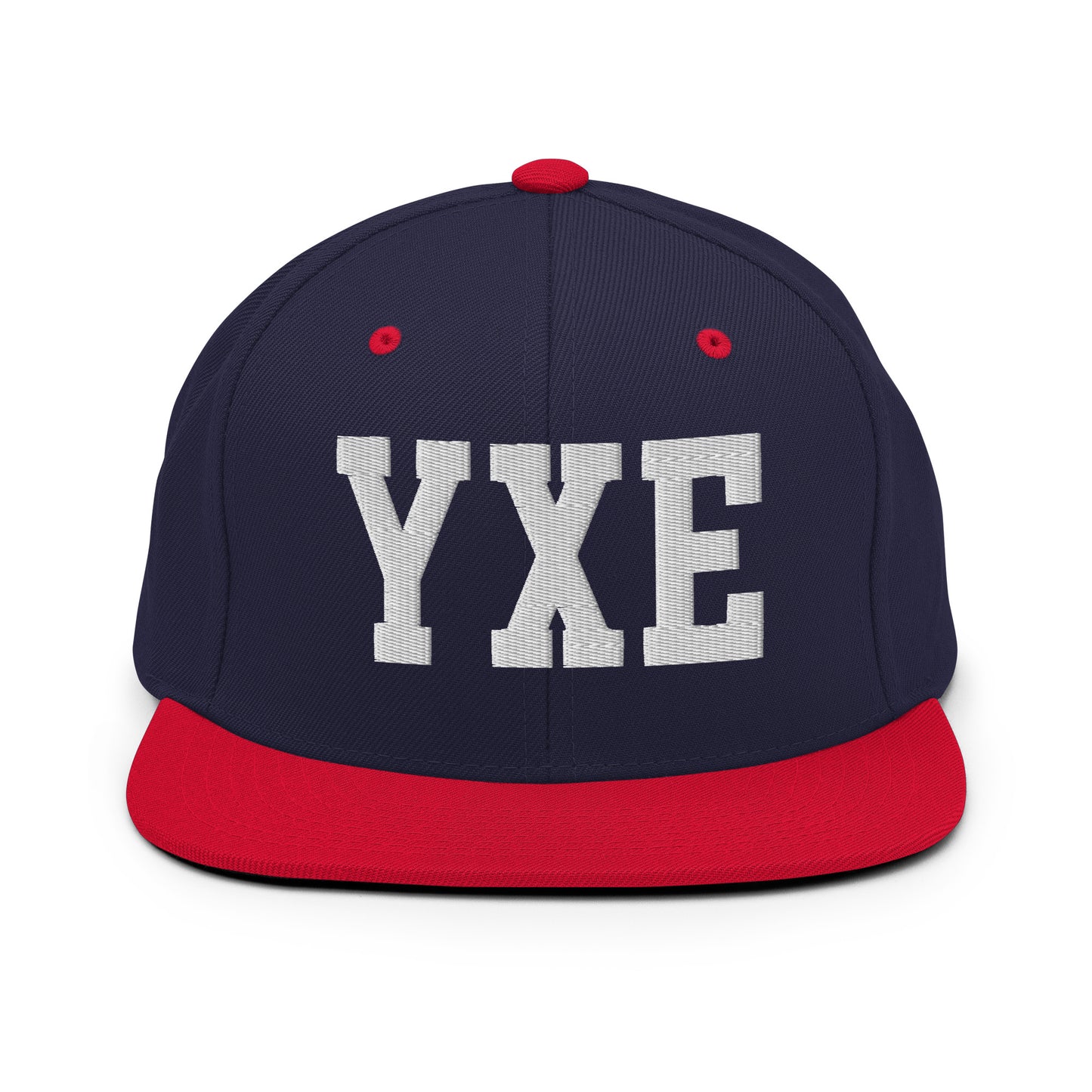 College-Style Classic Snapback Hat • White • YXE Saskatoon • YHM Designs - Image 19