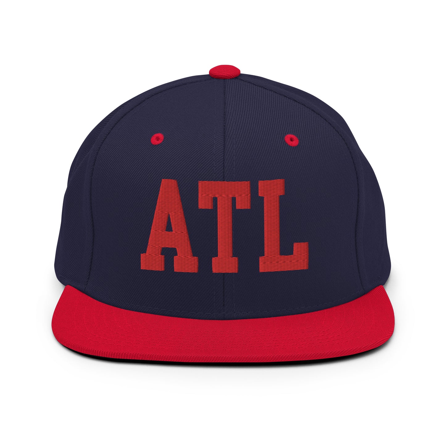 College-Style Classic Snapback Hat • Red • ATL Atlanta • YHM Designs - Image 19