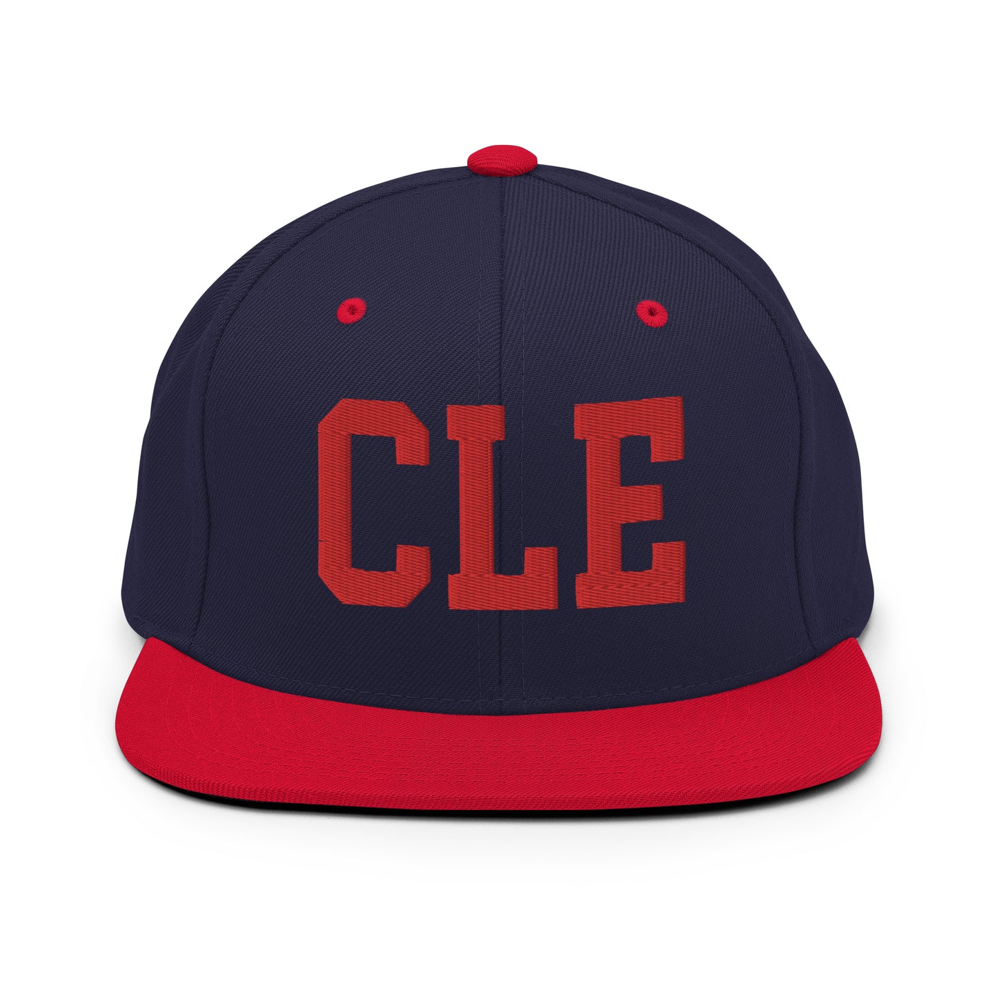 College-Style Classic Snapback Hat • Red • CLE Cleveland • YHM Designs - Image 19