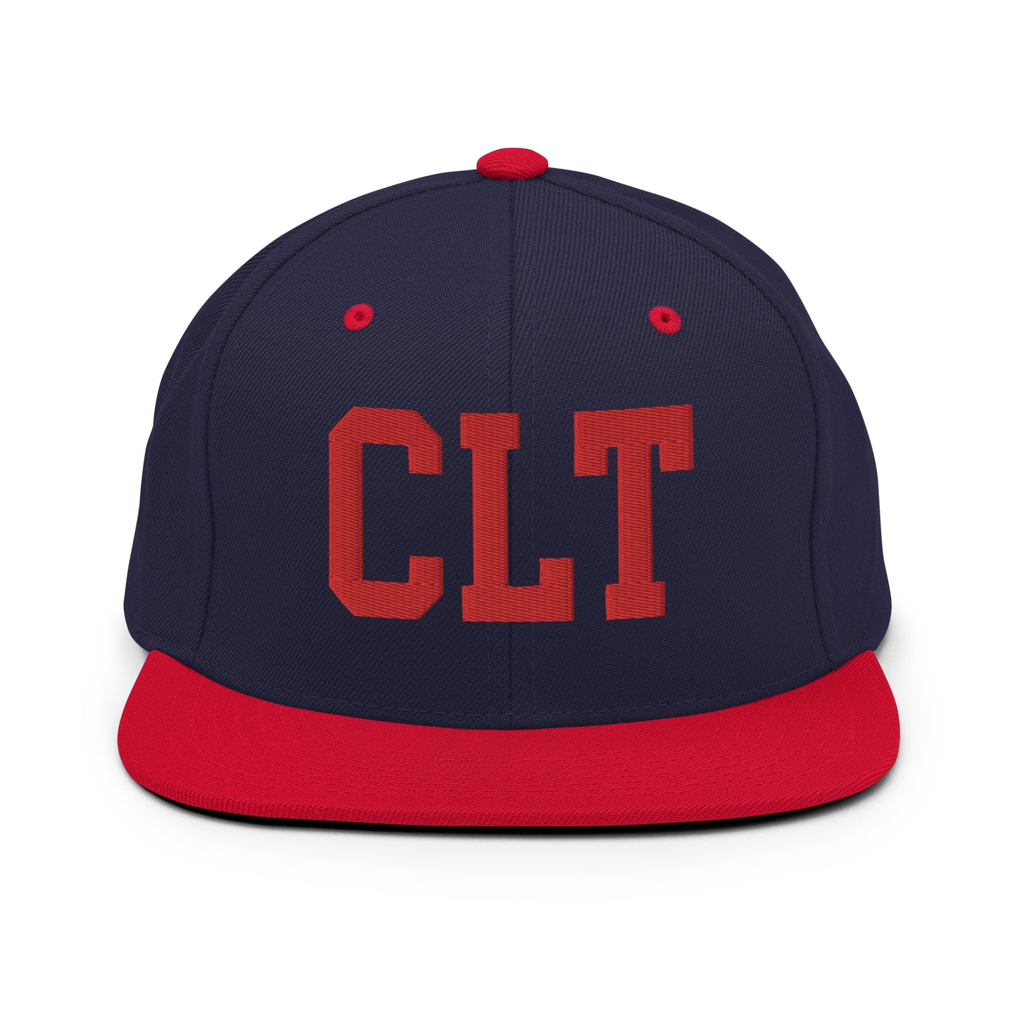 College-Style Classic Snapback Hat • Red • CLT Charlotte • YHM Designs - Image 19