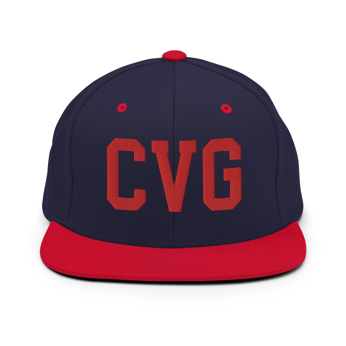 College-Style Classic Snapback Hat • Red • CVG Cincinnati • YHM Designs - Image 19