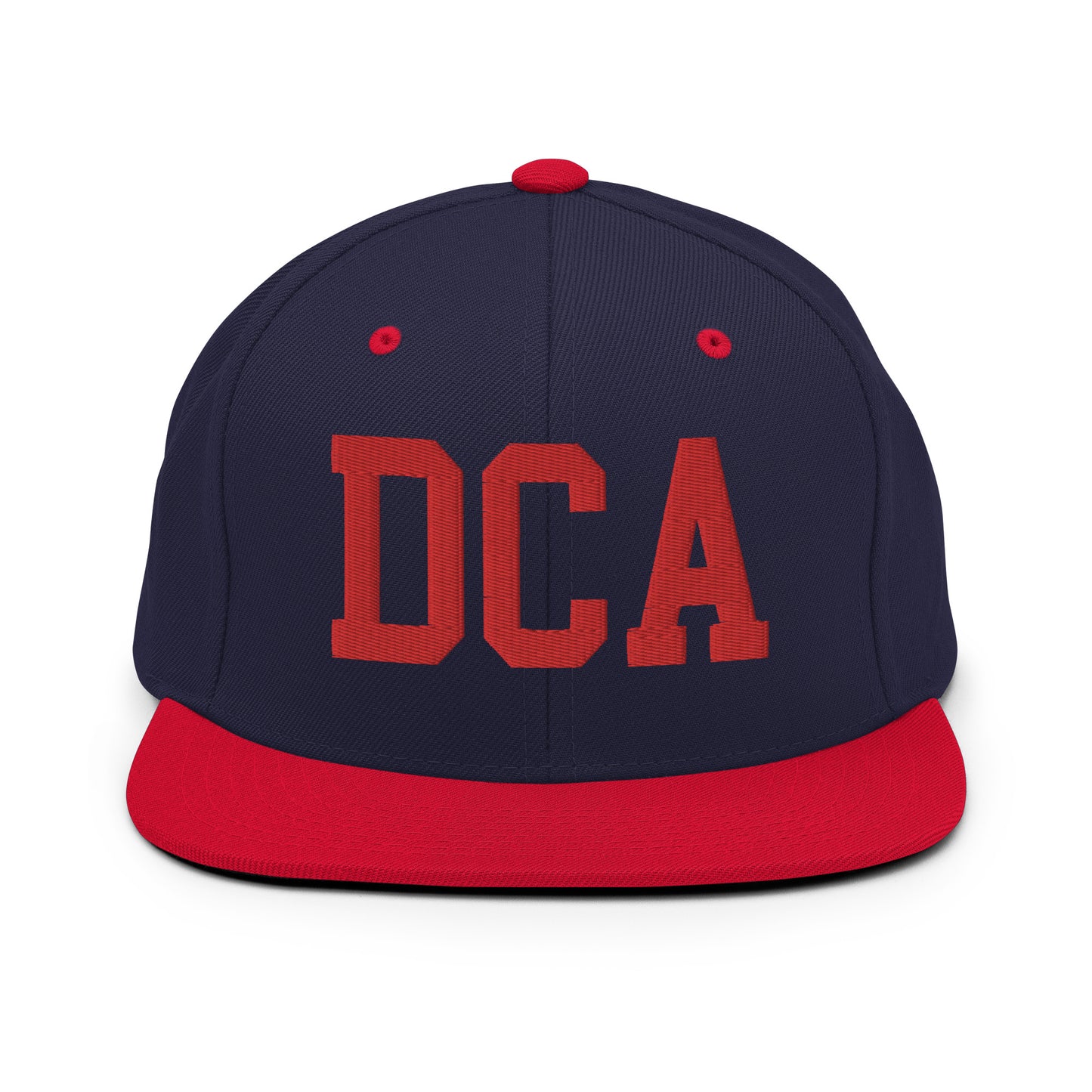 College-Style Classic Snapback Hat • Red • DCA Washington • YHM Designs - Image 19