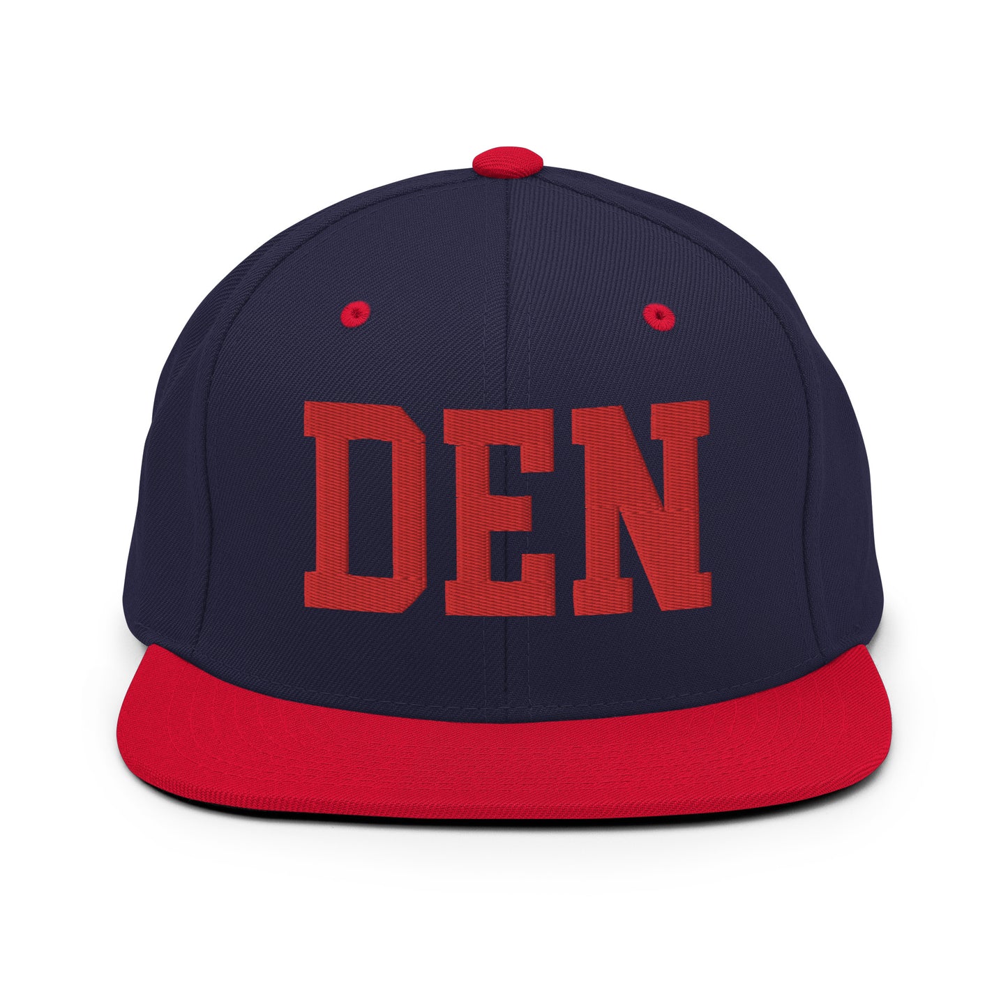 College-Style Classic Snapback Hat • Red • DEN Denver • YHM Designs - Image 19