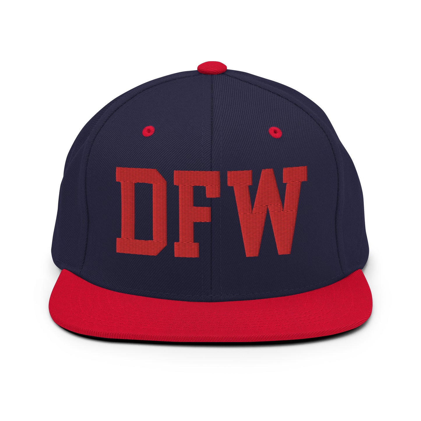 College-Style Classic Snapback Hat • Red • DFW Dallas • YHM Designs - Image 19