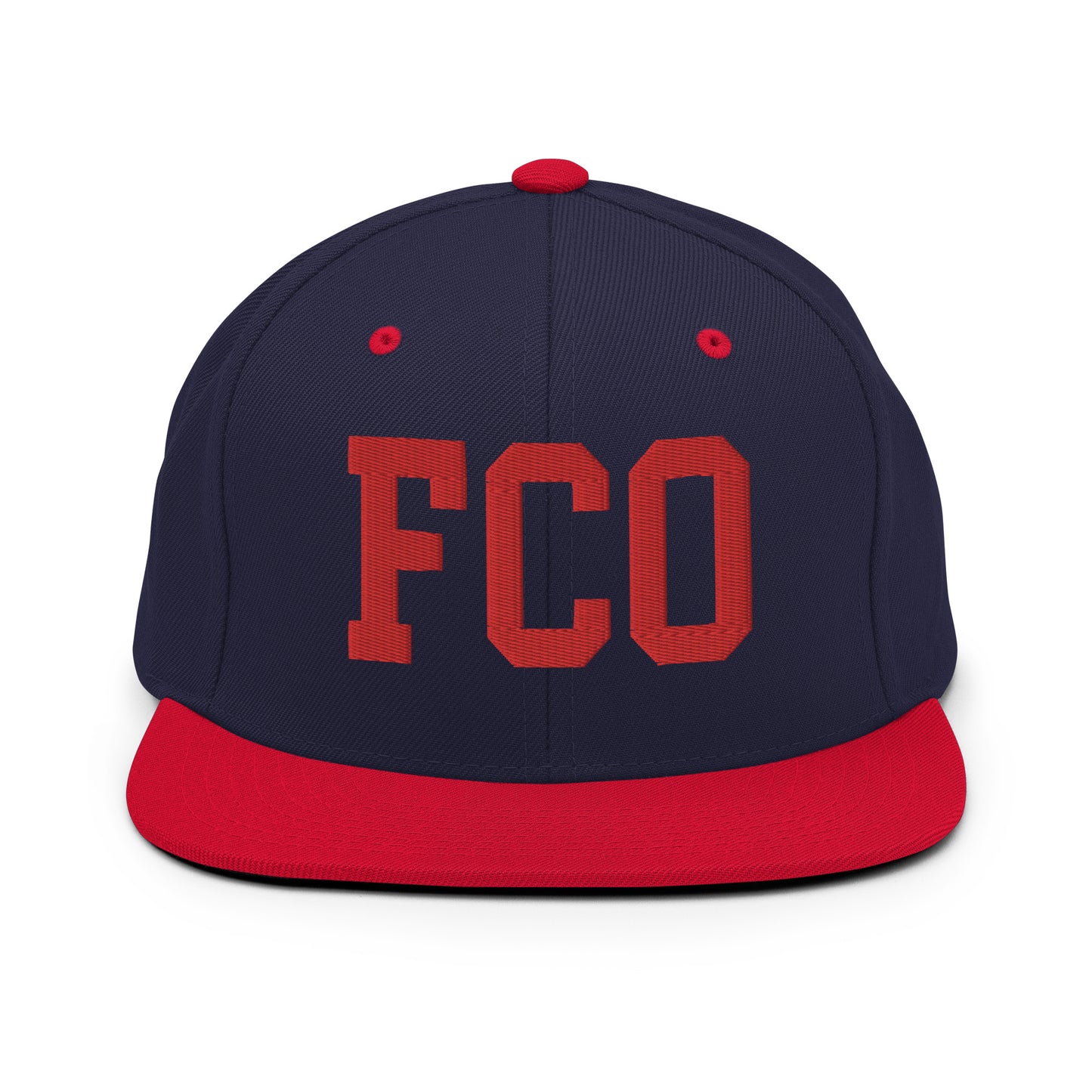 College-Style Classic Snapback Hat • Red • FCO Rome • YHM Designs - Image 19