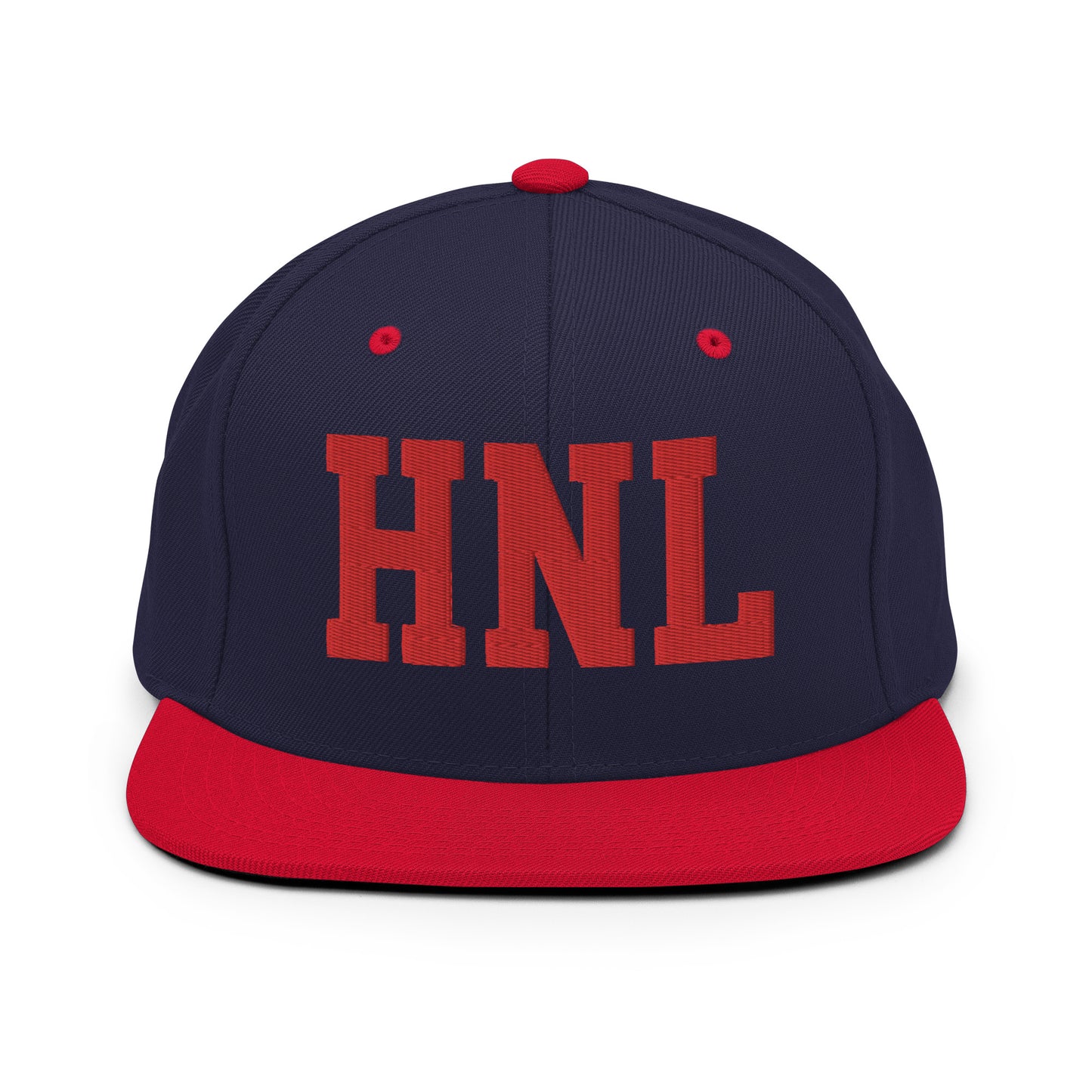 College-Style Classic Snapback Hat • Red • HNL Honolulu • YHM Designs - Image 19