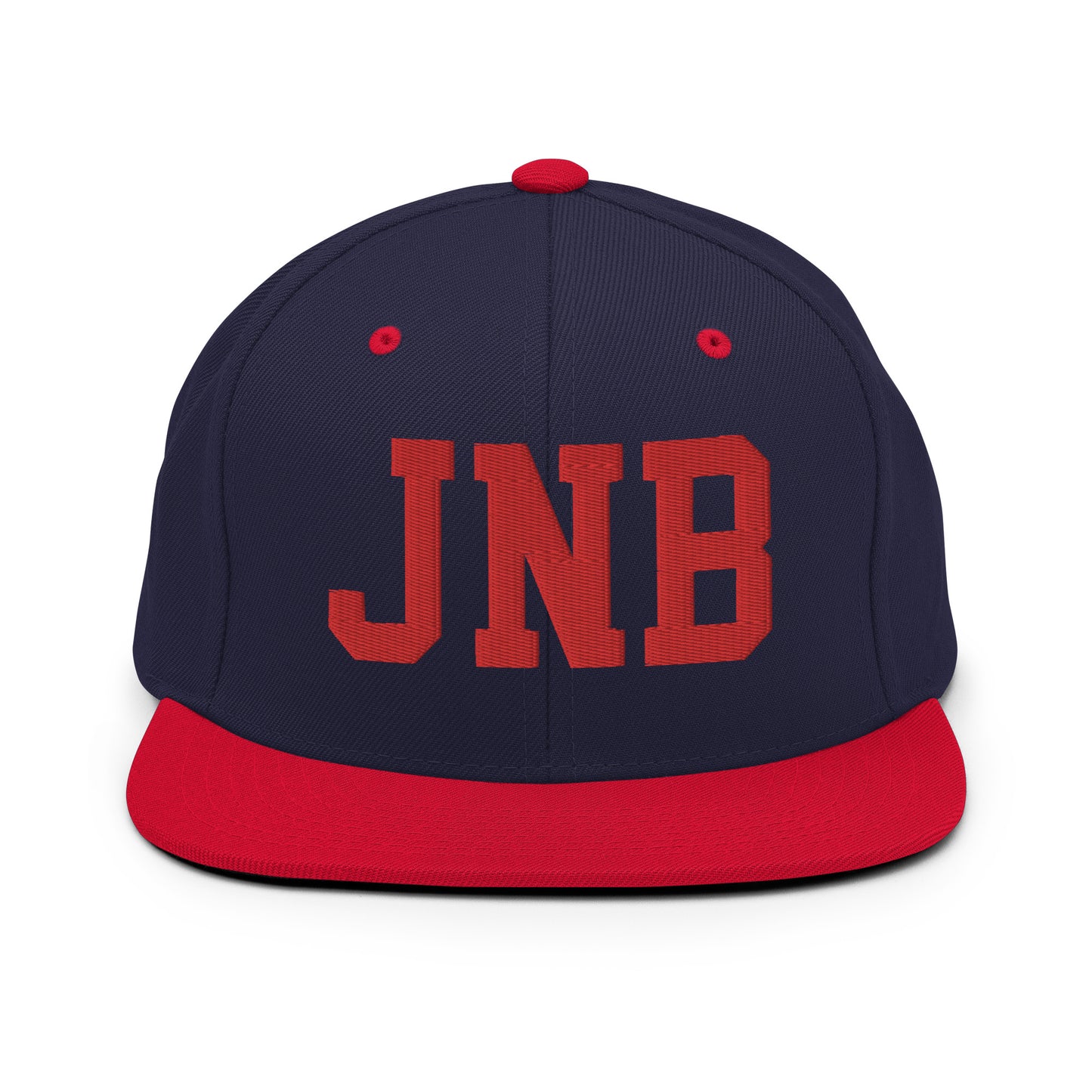 College-Style Classic Snapback Hat • Red • JNB Johannesburg • YHM Designs - Image 19