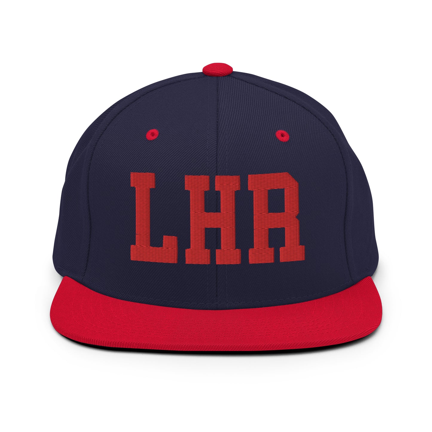 College-Style Classic Snapback Hat • Red • LHR London • YHM Designs - Image 19