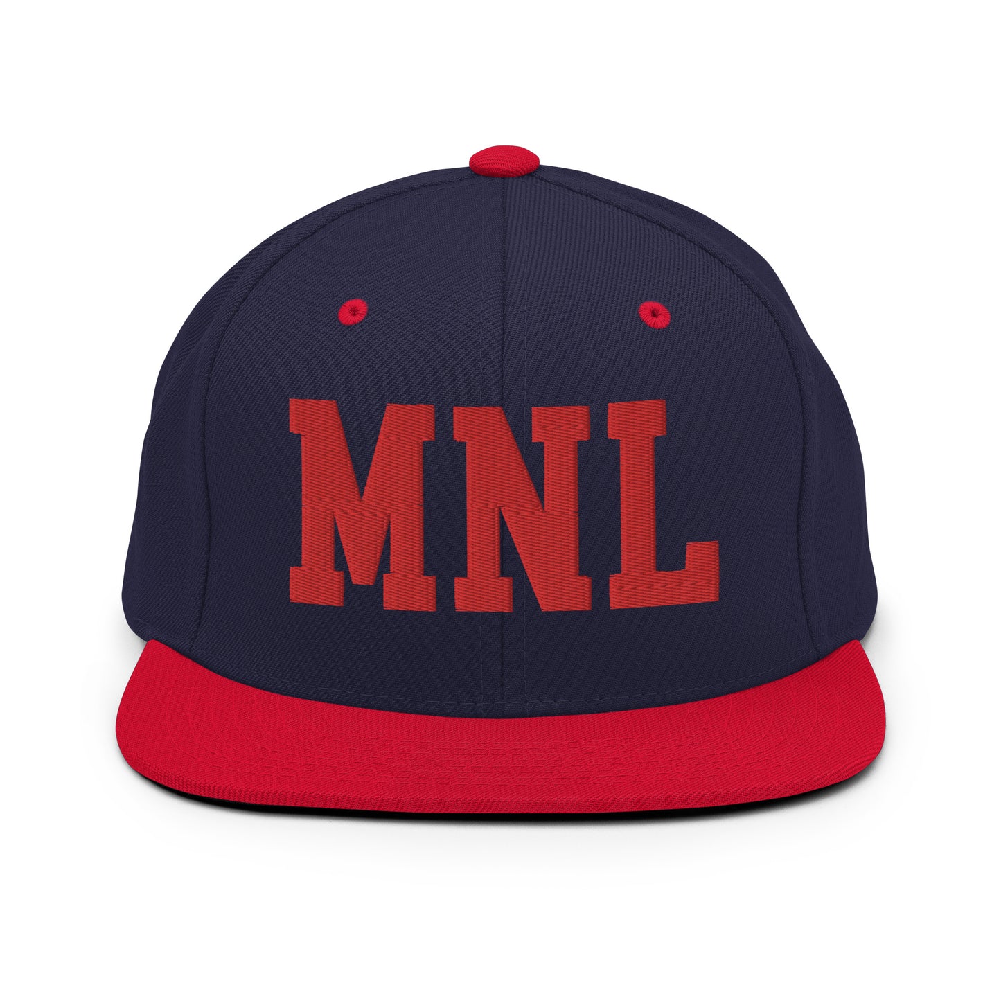 College-Style Classic Snapback Hat • Red • MNL Manila • YHM Designs - Image 19
