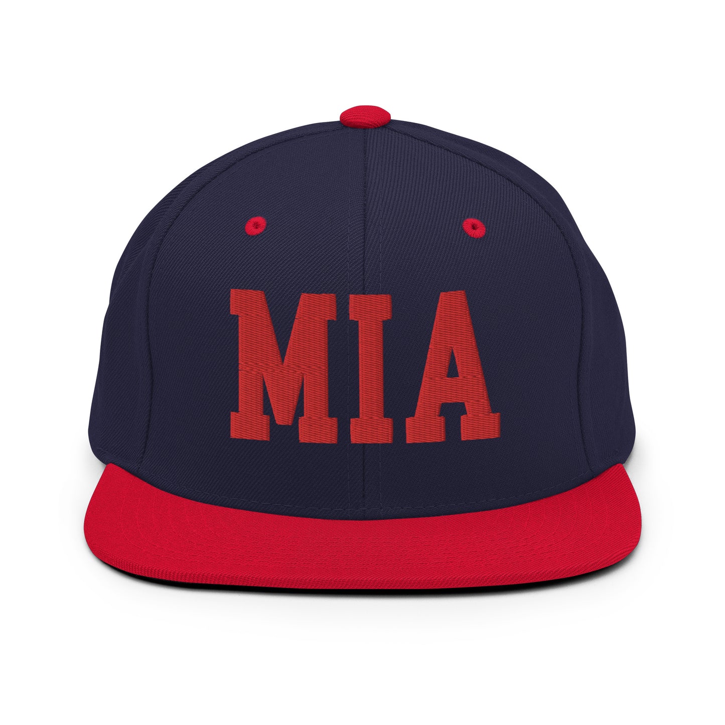 College-Style Classic Snapback Hat • Red • MIA Miami • YHM Designs - Image 19