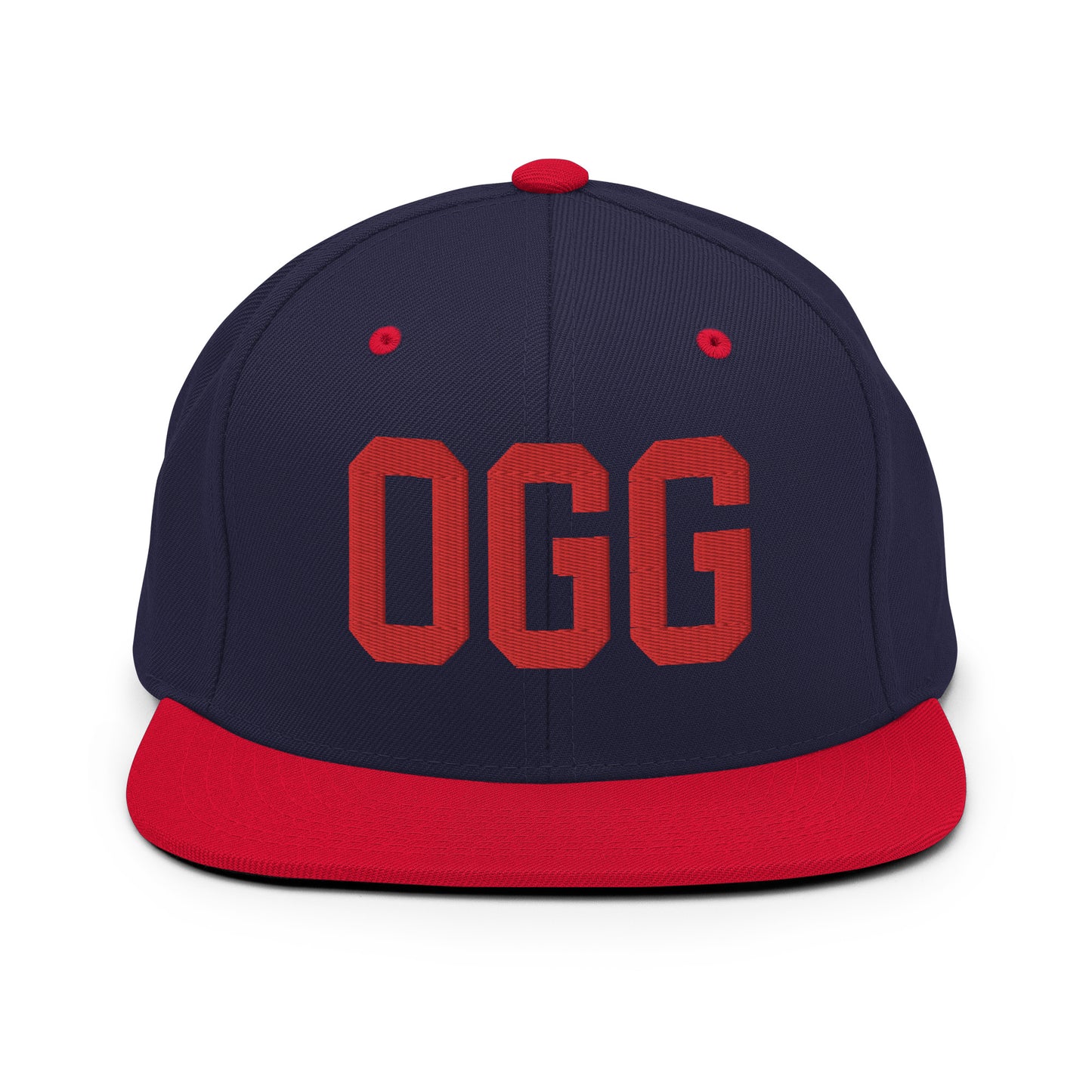 College-Style Classic Snapback Hat • Red • OGG Maui Souvenir • YHM Designs - Image 19