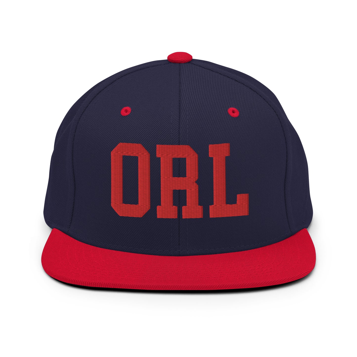 College-Style Classic Snapback Hat • Red • ORL Orlando • YHM Designs - Image 19